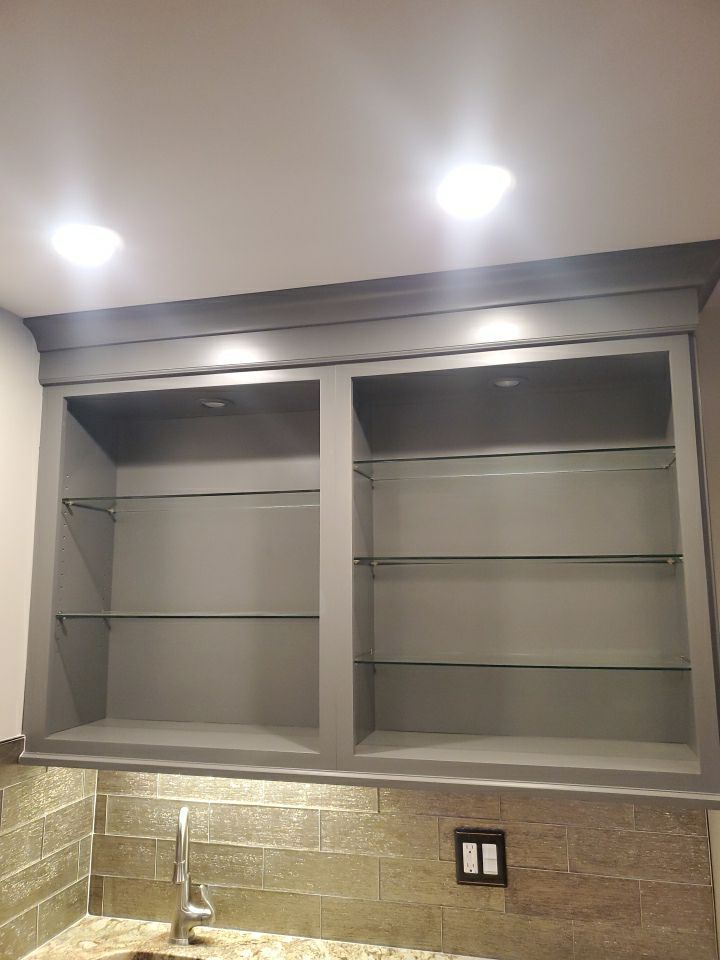 Kitchen Cabinets Refinished in Kendall Charcoal HC-166  by Spectrum Painting, LLC