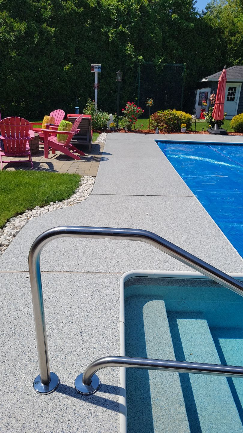 Pool Deck in Worcester, MA by Symphony Concrete Coatings