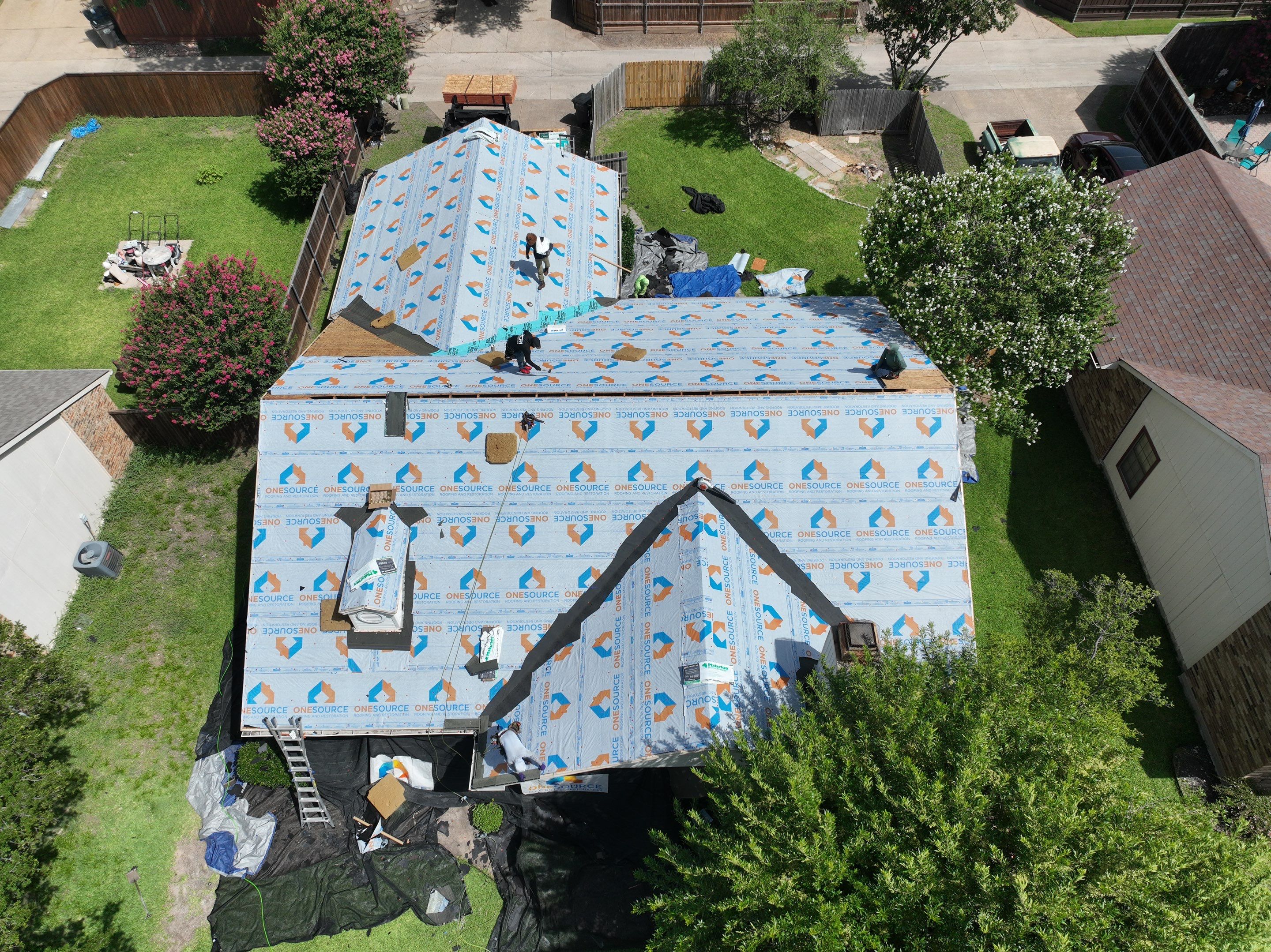 Residential Roofing Installation using Malarkey Highlander Weathered Wood Plus by OneSource Roofing and Restoration