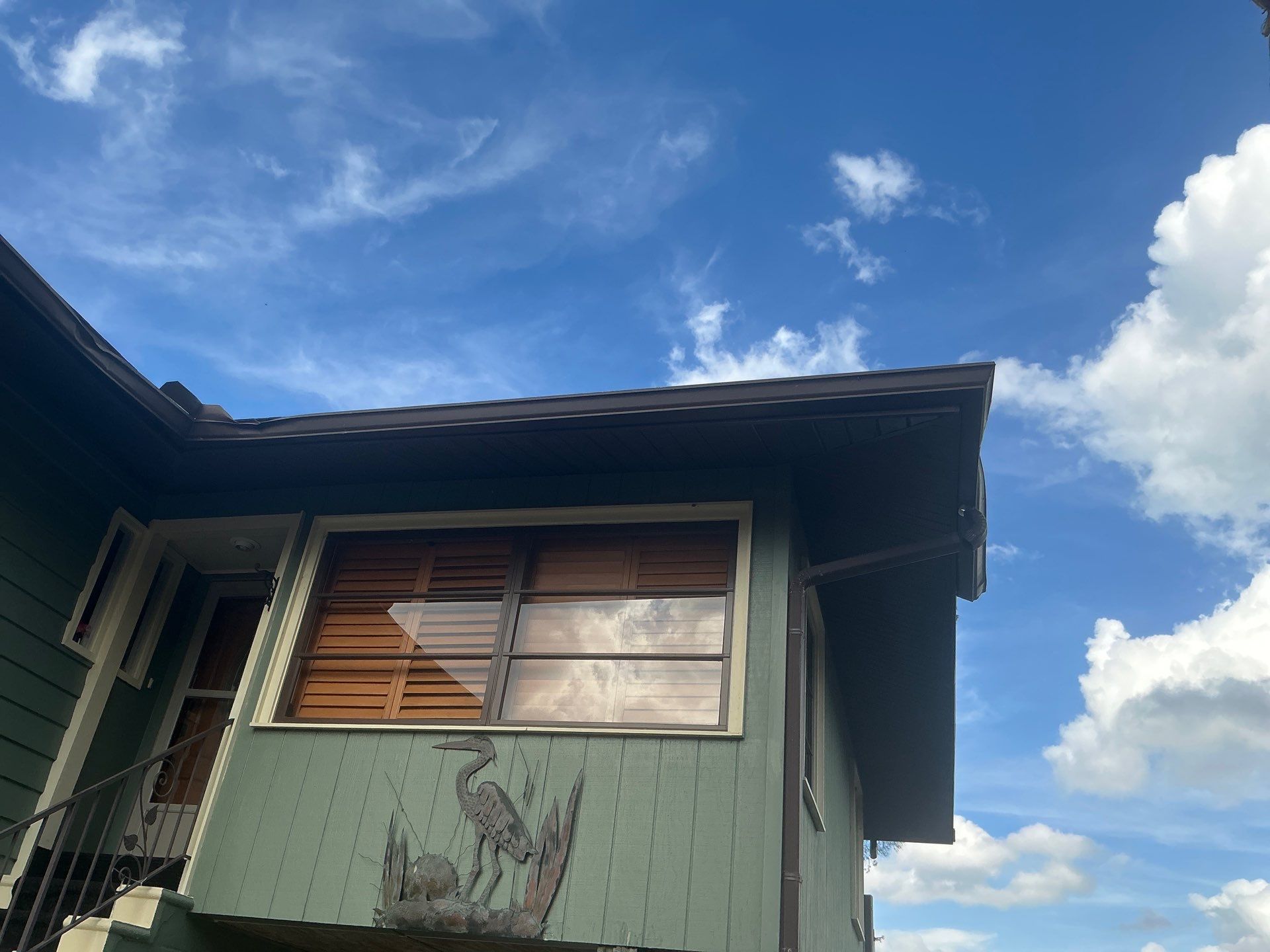 White Soffit and Fascia Installation in Longboat Key FL by Gutter Professors