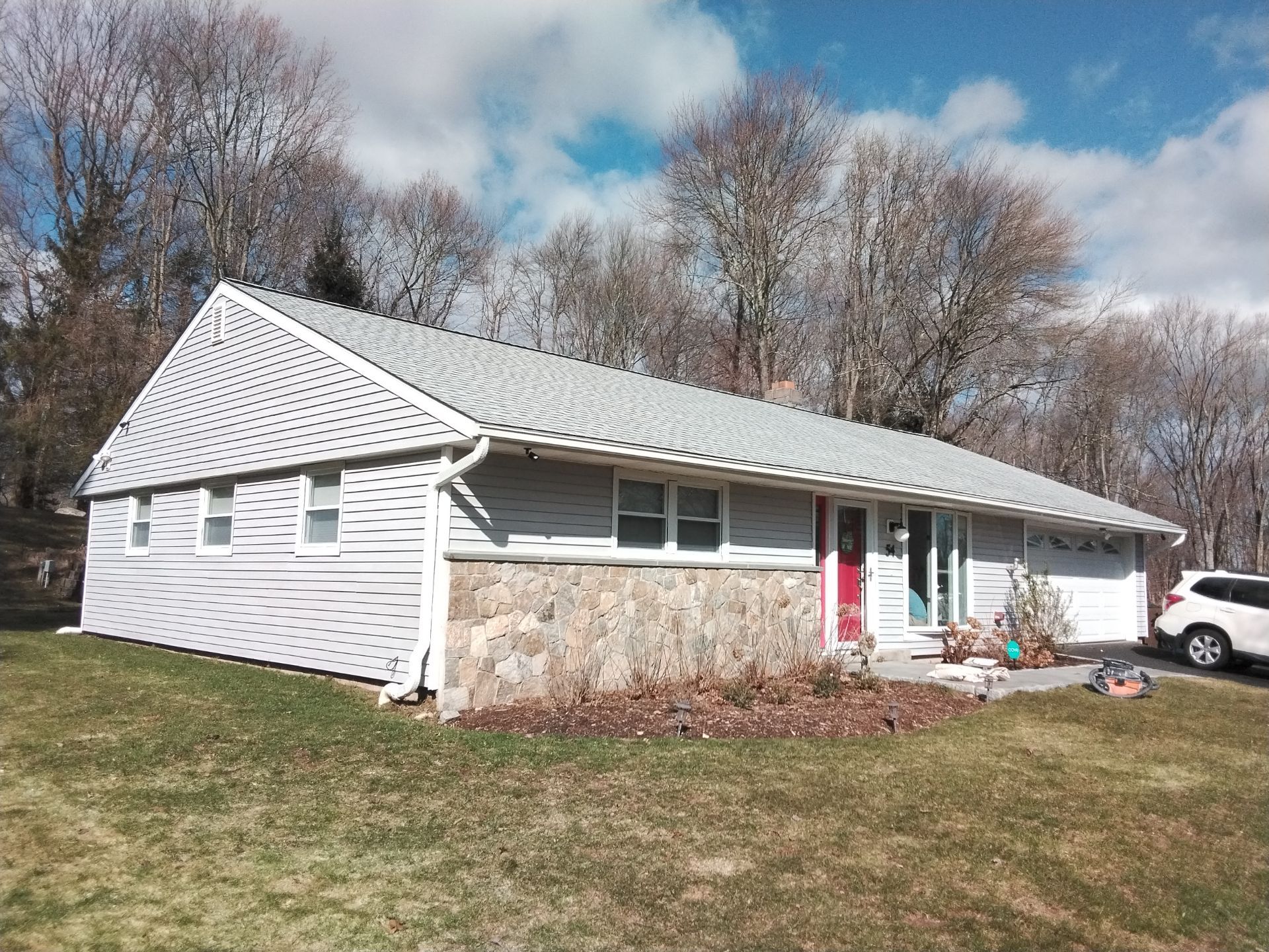 Siding Renovation with Cert Monogram D/4 x 12'6" Clapboard, Smoky Gray by DiGiorgi Roofing and Siding Inc