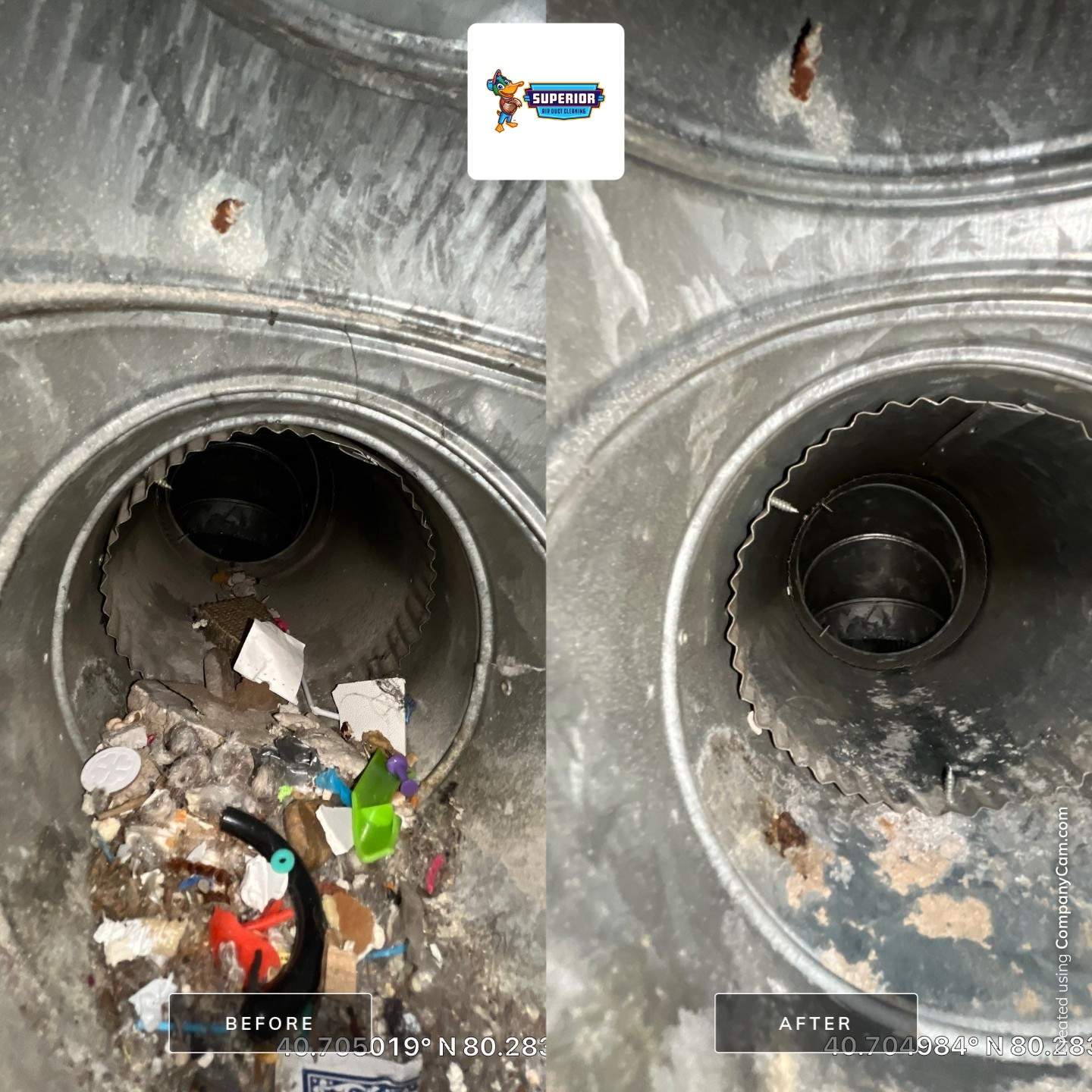 Air Duct Cleaning With a Vacuum Truck in Rochester, PA by Superior Air Duct Cleaning