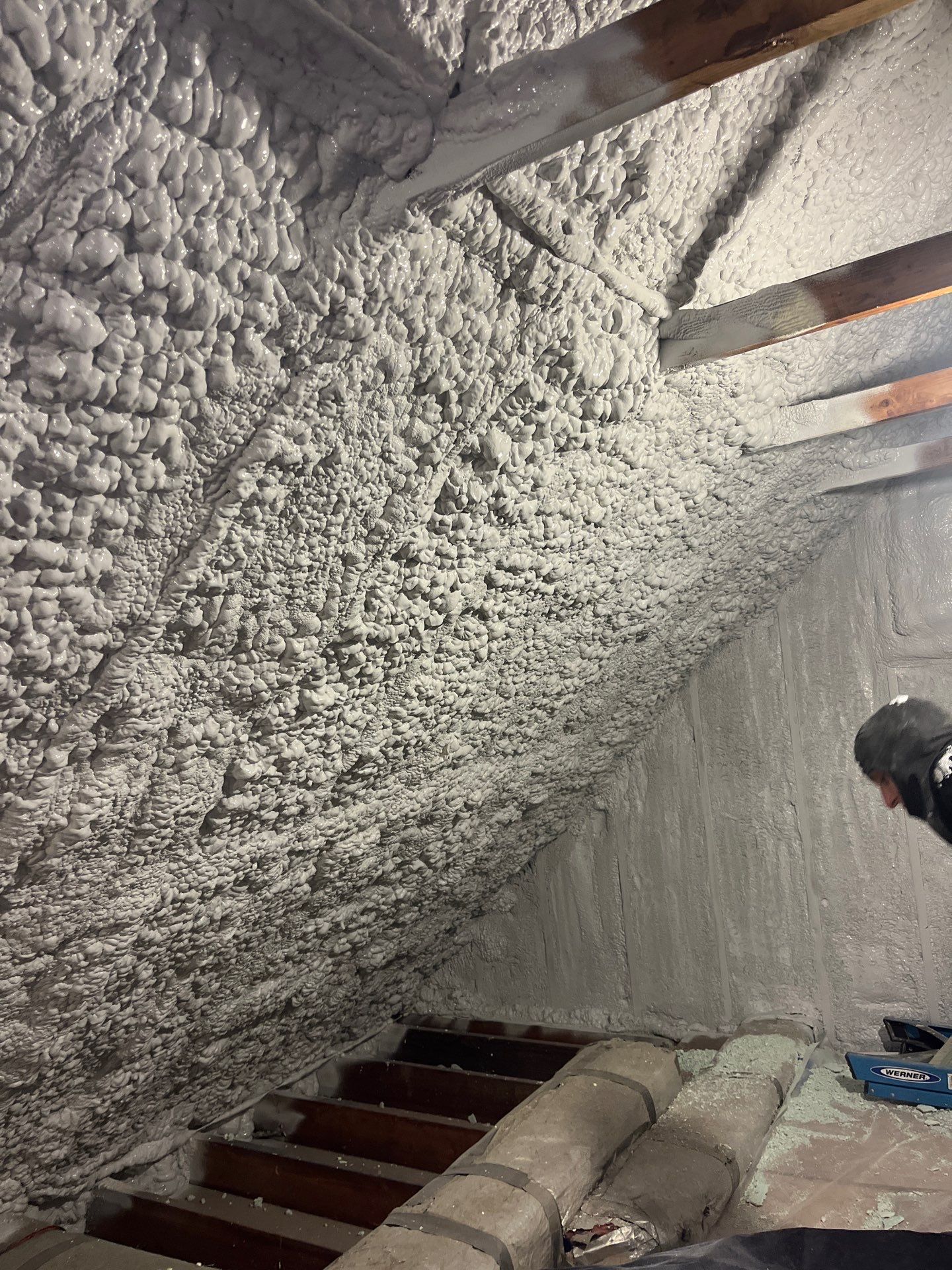 Attic Retrofit using open cell spray foam by NYS Foam & Energy