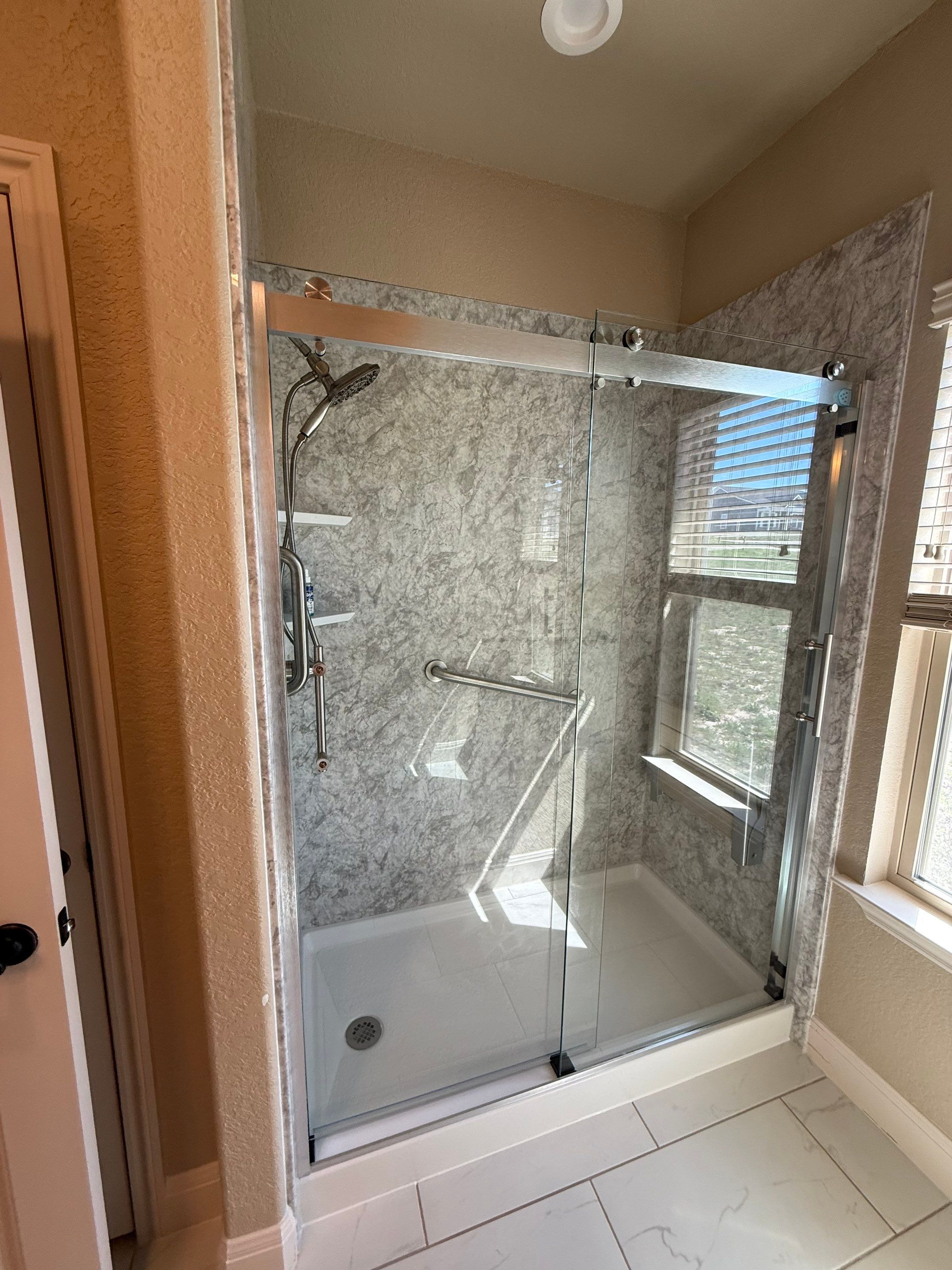 La Vernia Tub-to-Shower Conversion | Accessible Walk-In Shower Upgrade by Legacy Bath and Kitchen