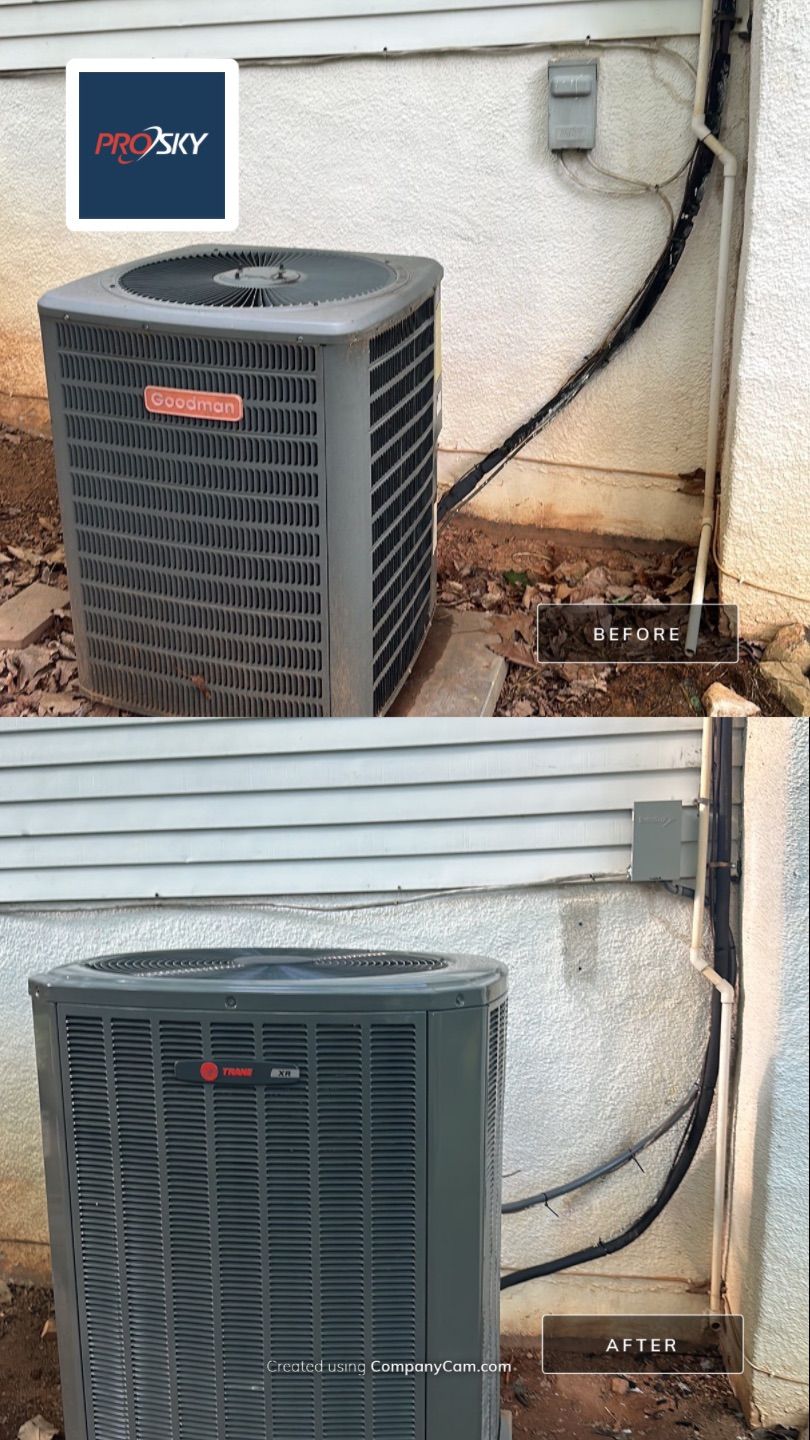Central Air Conditioning Installation using Trane by Pro Sky Services
