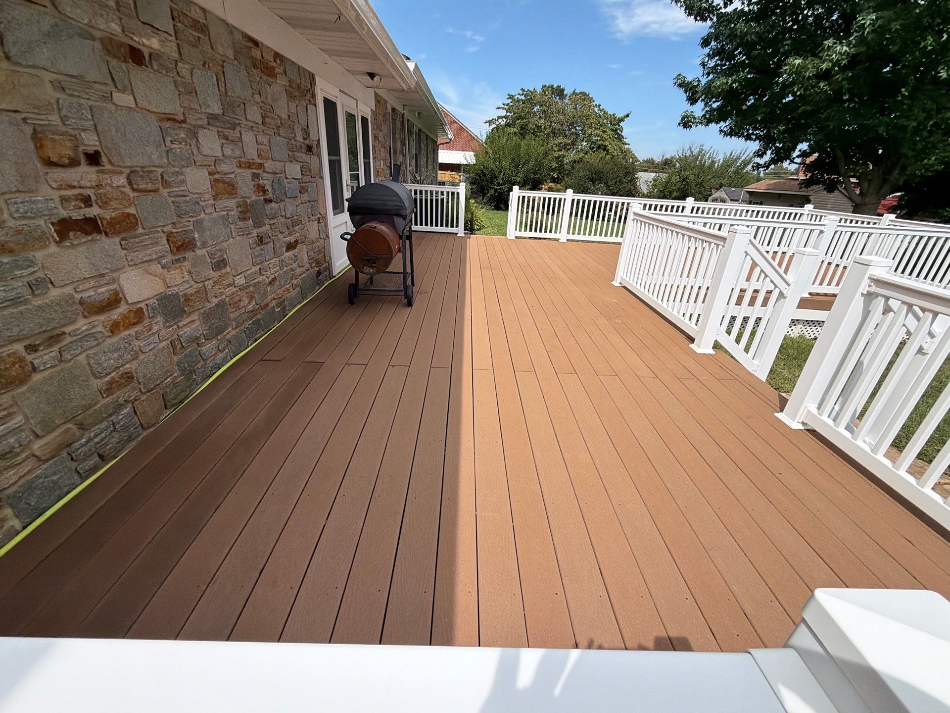 Composite Deck and Flagstone Walkway Washing by Baltimore Pressure Washers Inc.