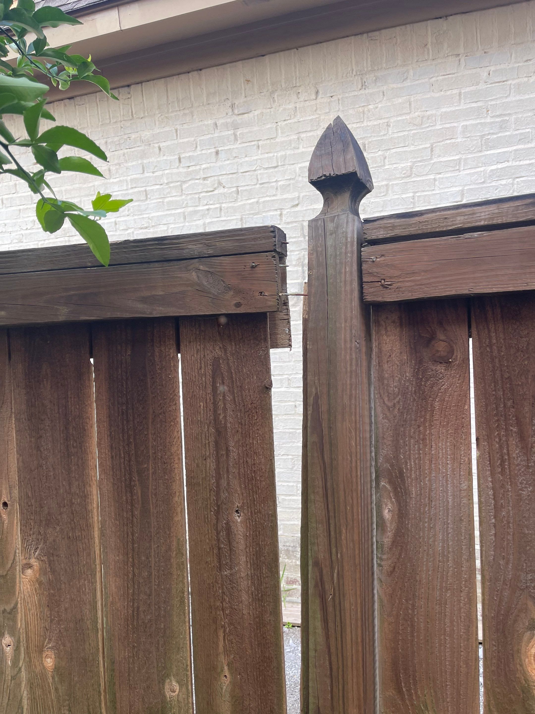 6ft Treated Pine Good Neighbor Fence 6x6 French Gothic Posts by Roberson Construction LLC