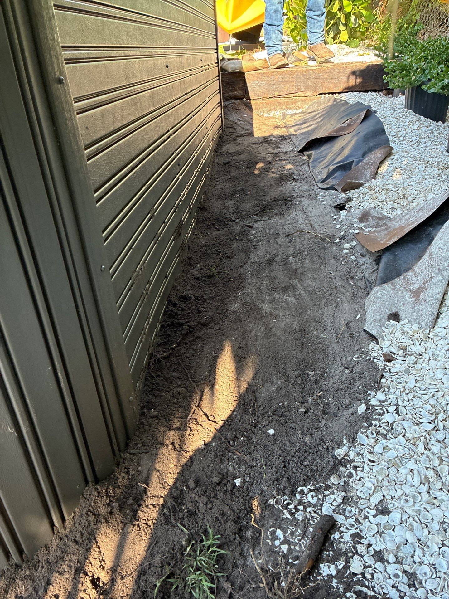 Grading back yard oasis by Level One Grading 