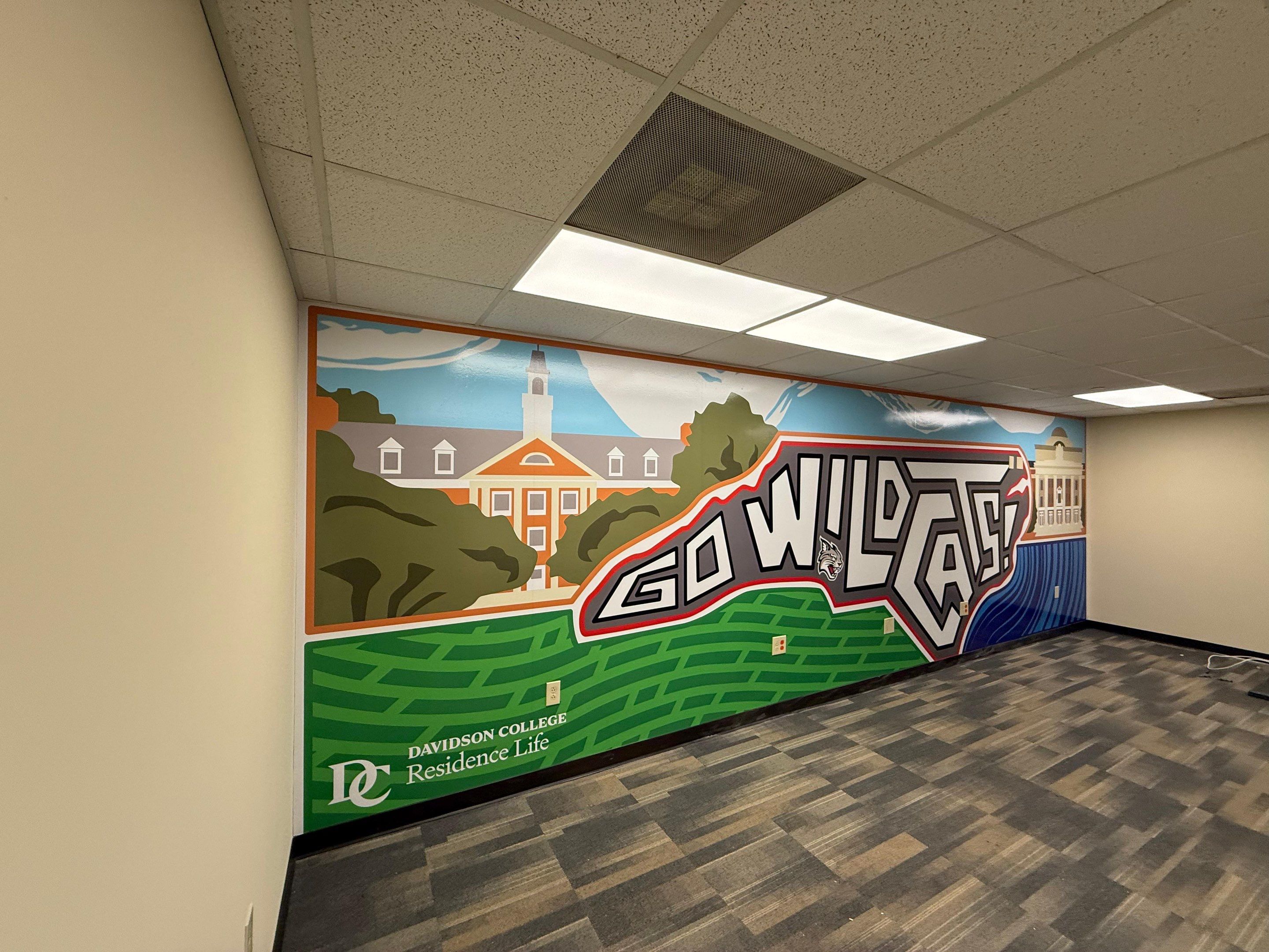 Davidson College - Interior Wall Graphic Installation by QC Signs and Graphics