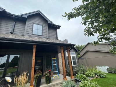 Marvin Window Replacement and Rich Espresso Hardie Siding Installation in Omaha