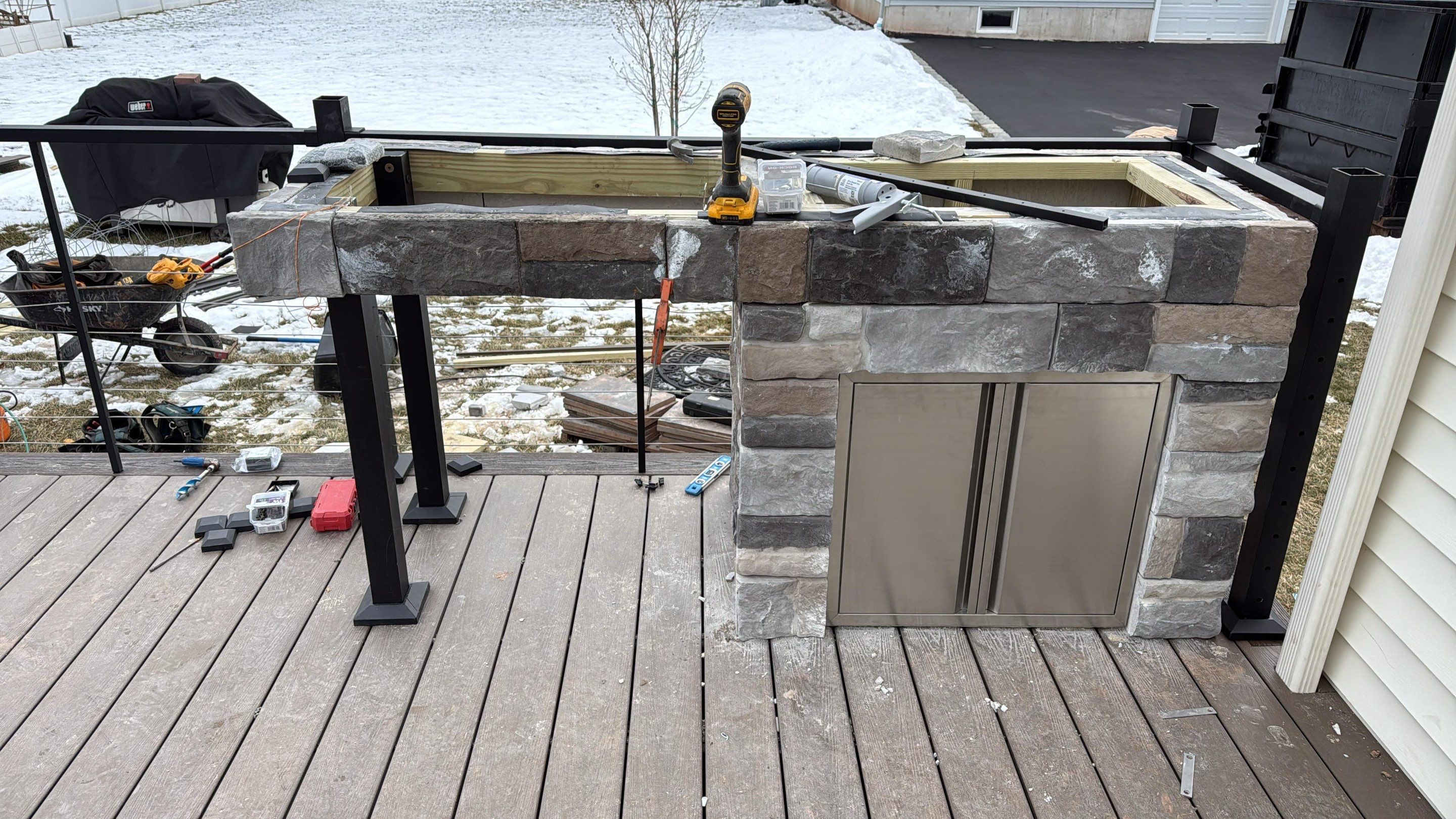 New Deck and outdoor Kitchen In Hillsborough , New Jersey by deck guardian