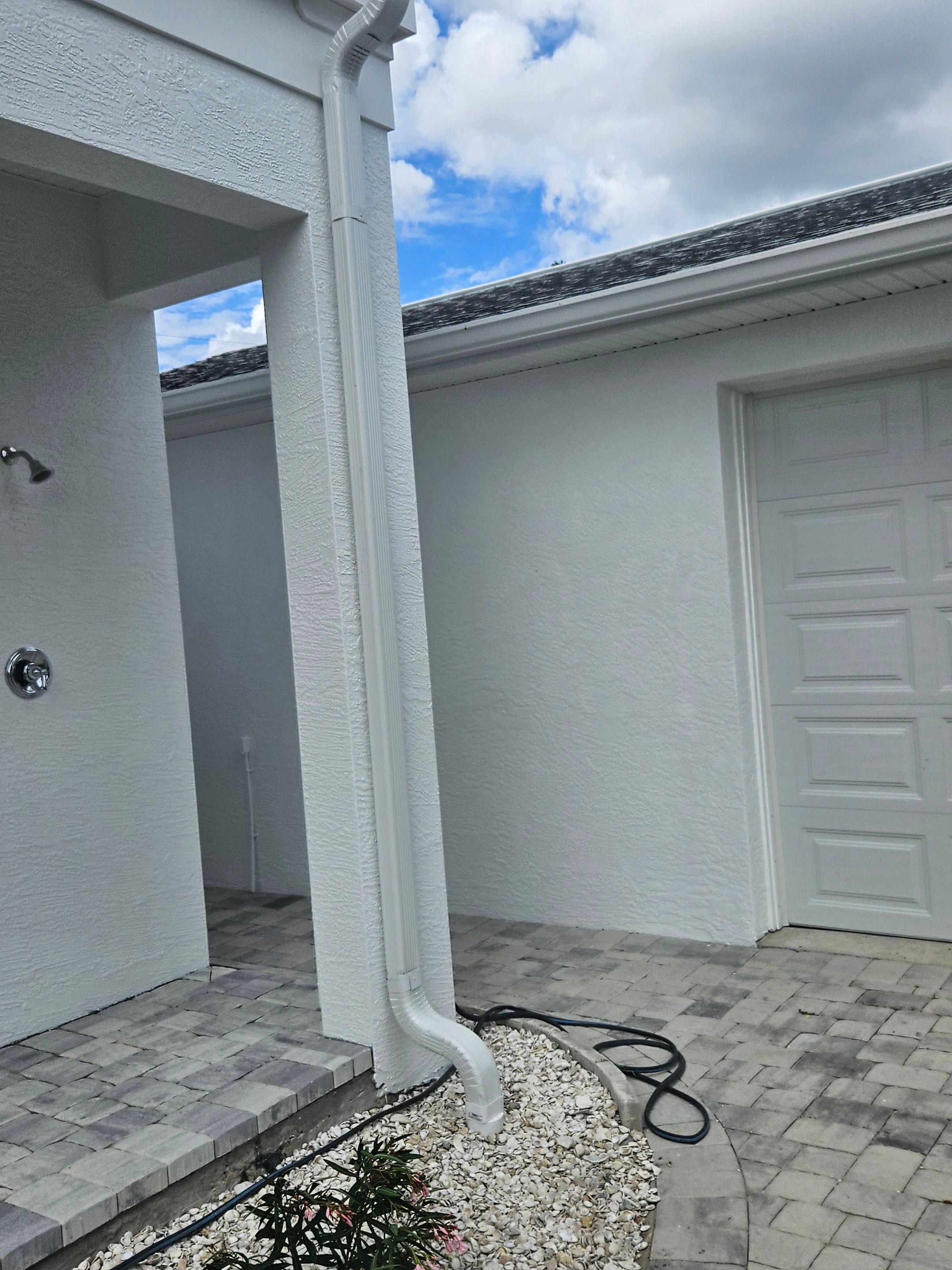 6-inch K-style Seamless Gutters and 3x4 Downspout Elbow Installation in Englewood, FL  by Gutter Professors
