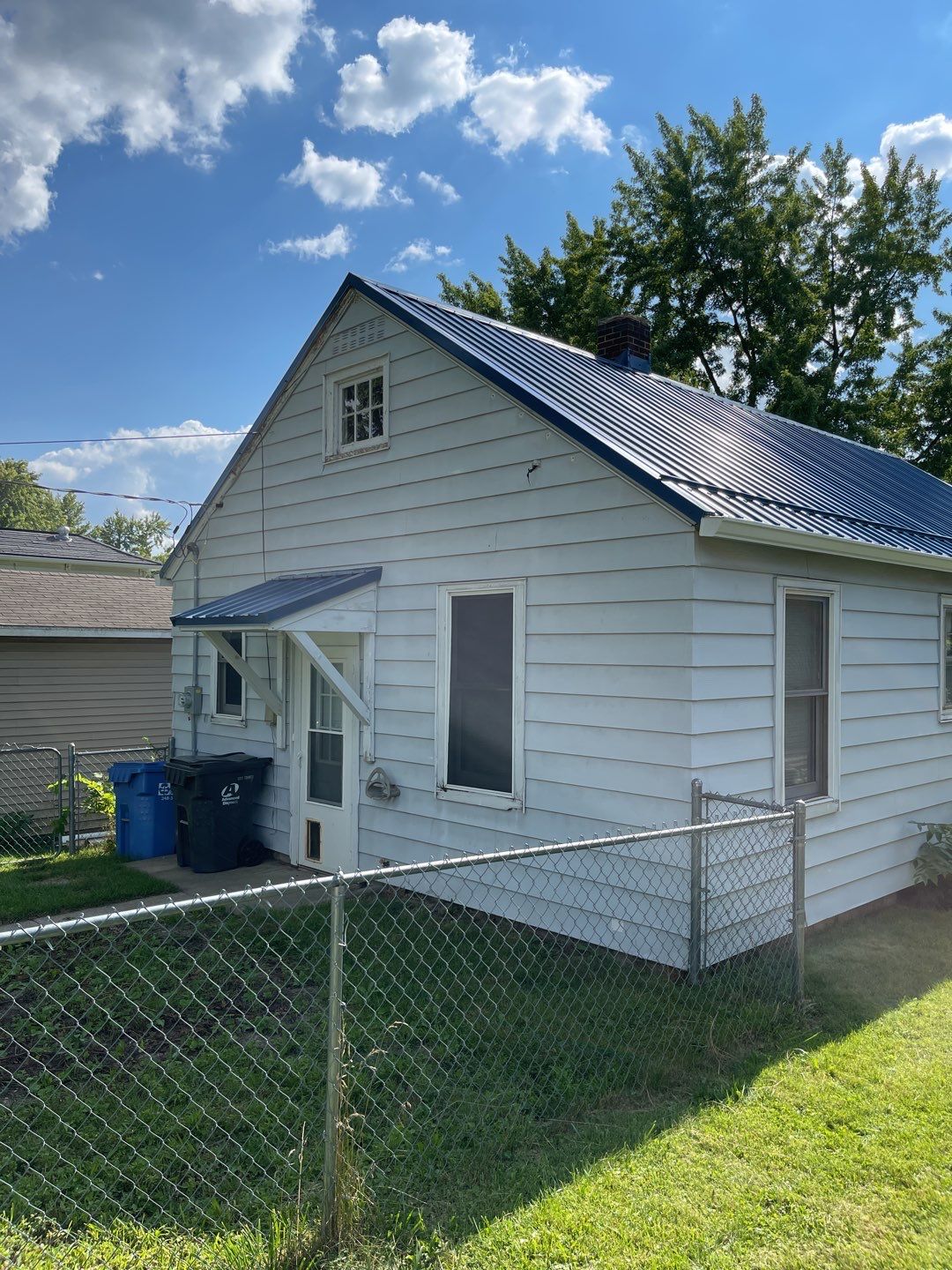 Bold Blue Exposed Fastener Metal Roof in Columbia City, Indiana by 4Ever Metal Roofing