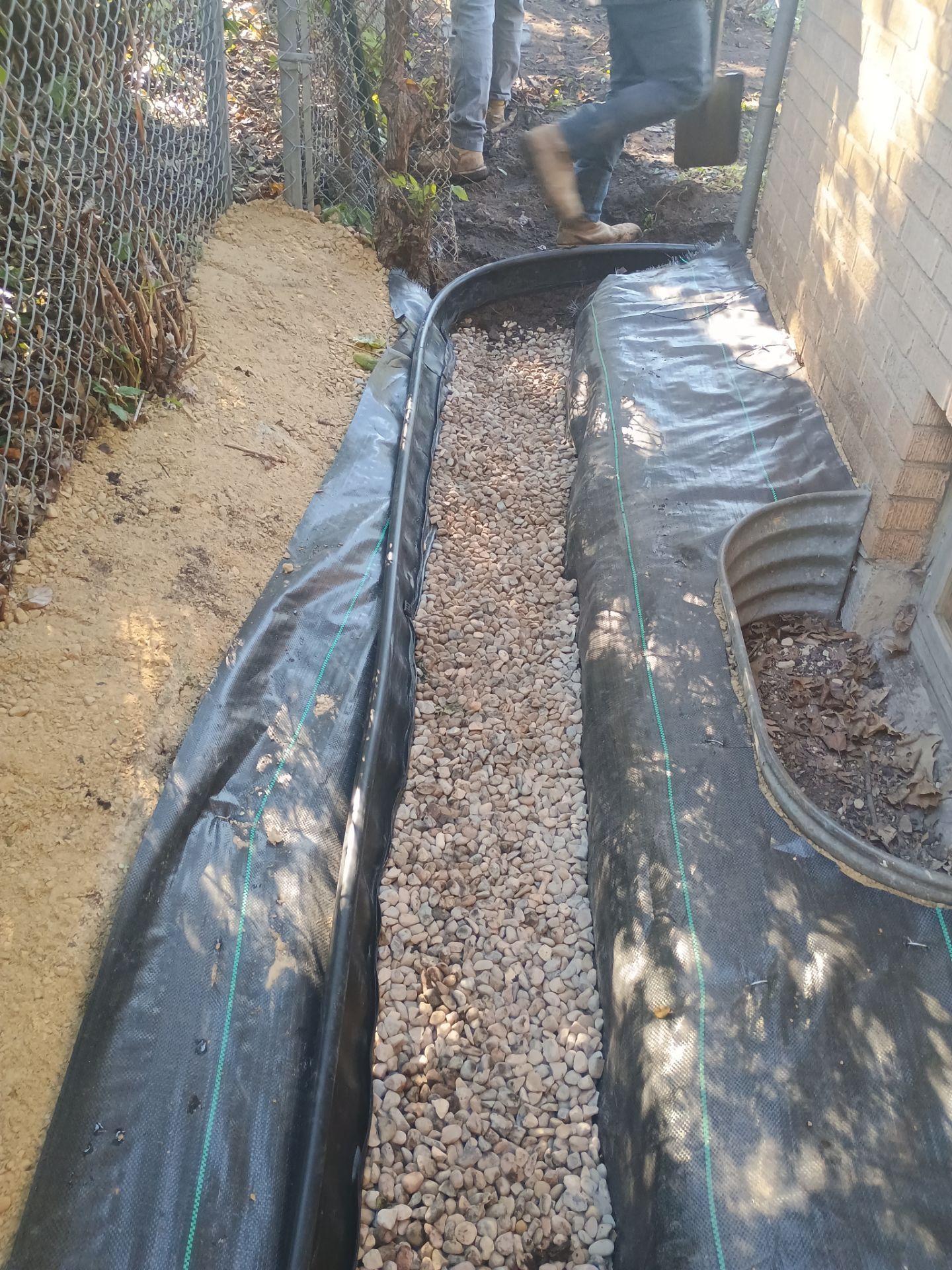 A French Drain for Jeniffer by Waterproofing Northeast
