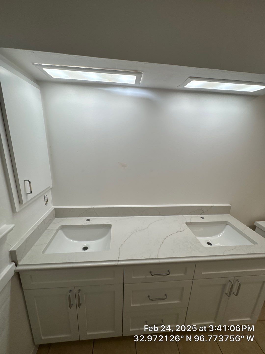 Reconstruction of bathroom after mold remediation by SLM General Contractors & Roofing