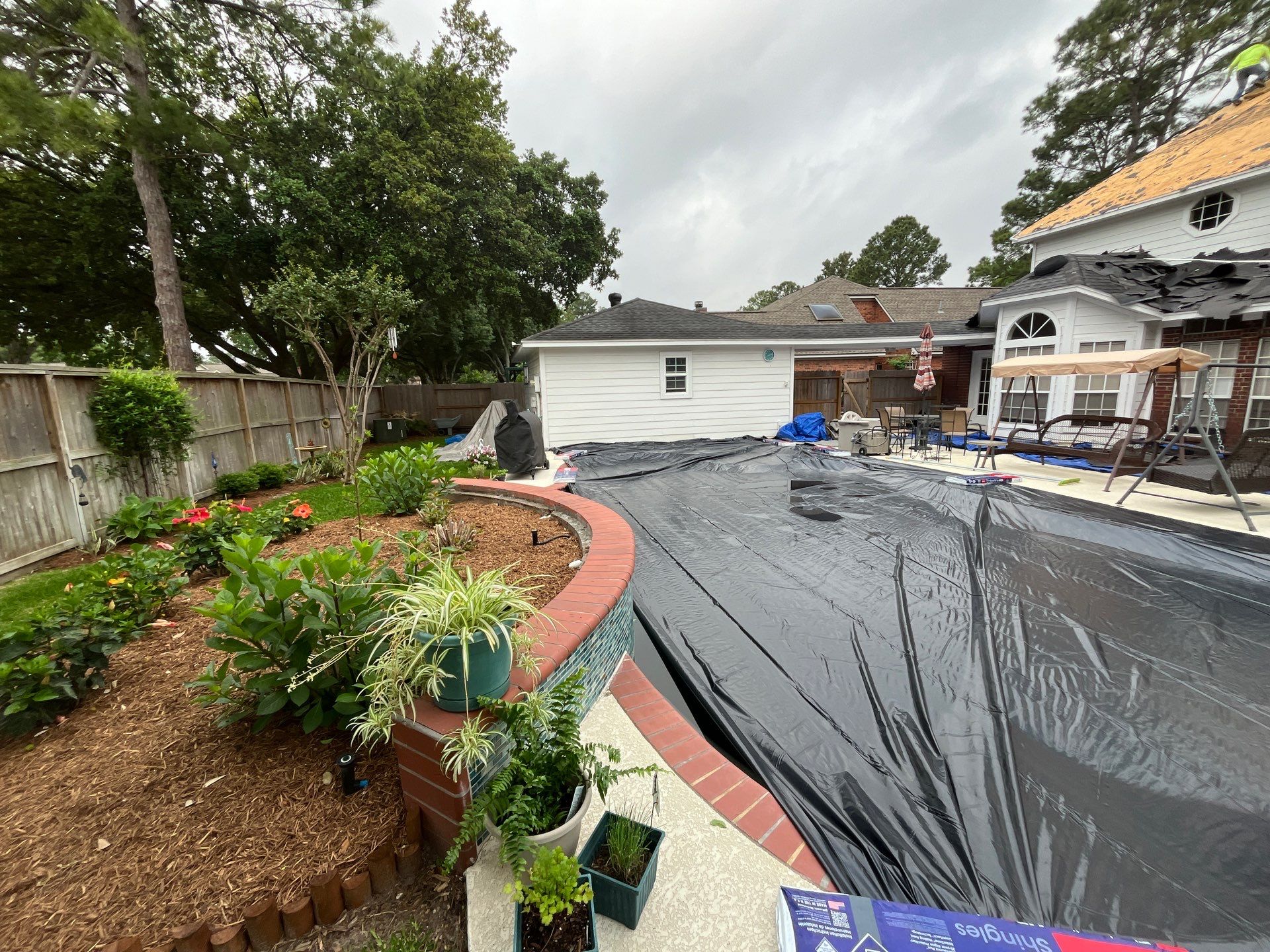 Complete GAF HDZ Charcoal Roof Installation for NW Houston Home by Houston Roofing & Construction