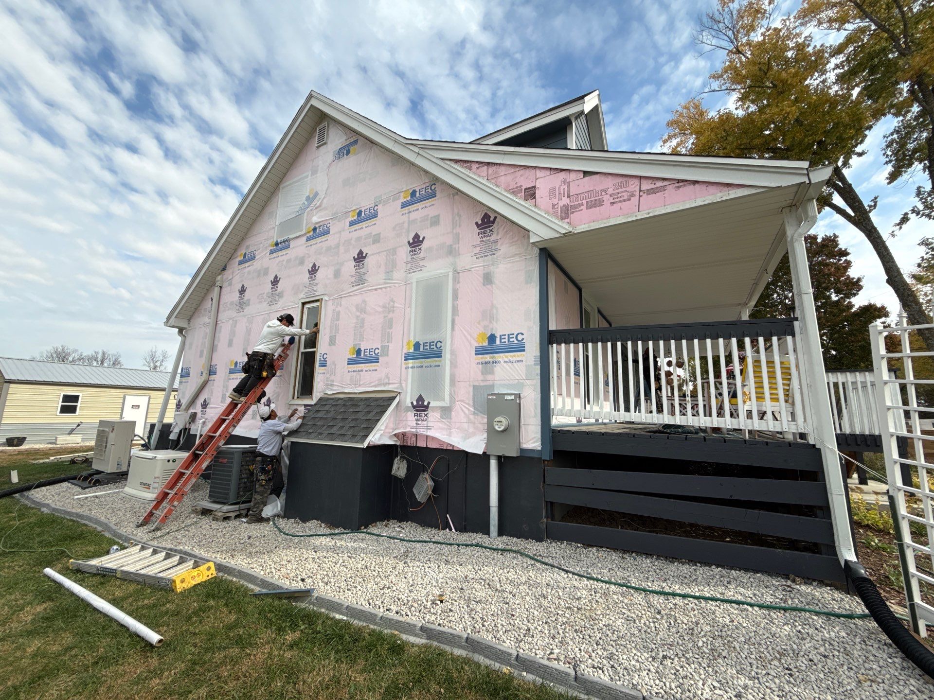 Out with the Old , in with the Blue  by EEC  Windows, Siding & Roofing 