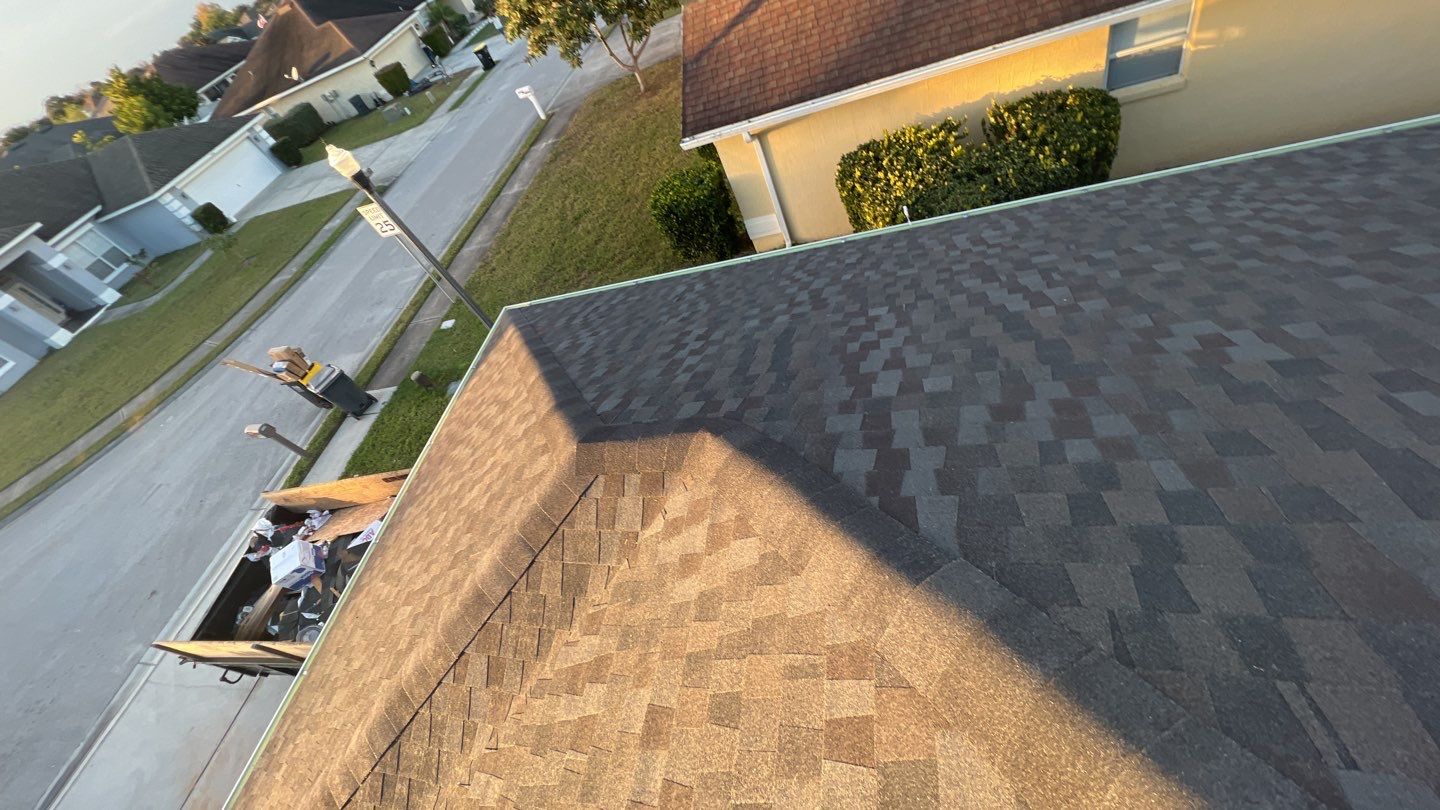 Residential Roofing Installation using GAF Timberline HDZ American Harvest by 1st Class Roofing, Inc.