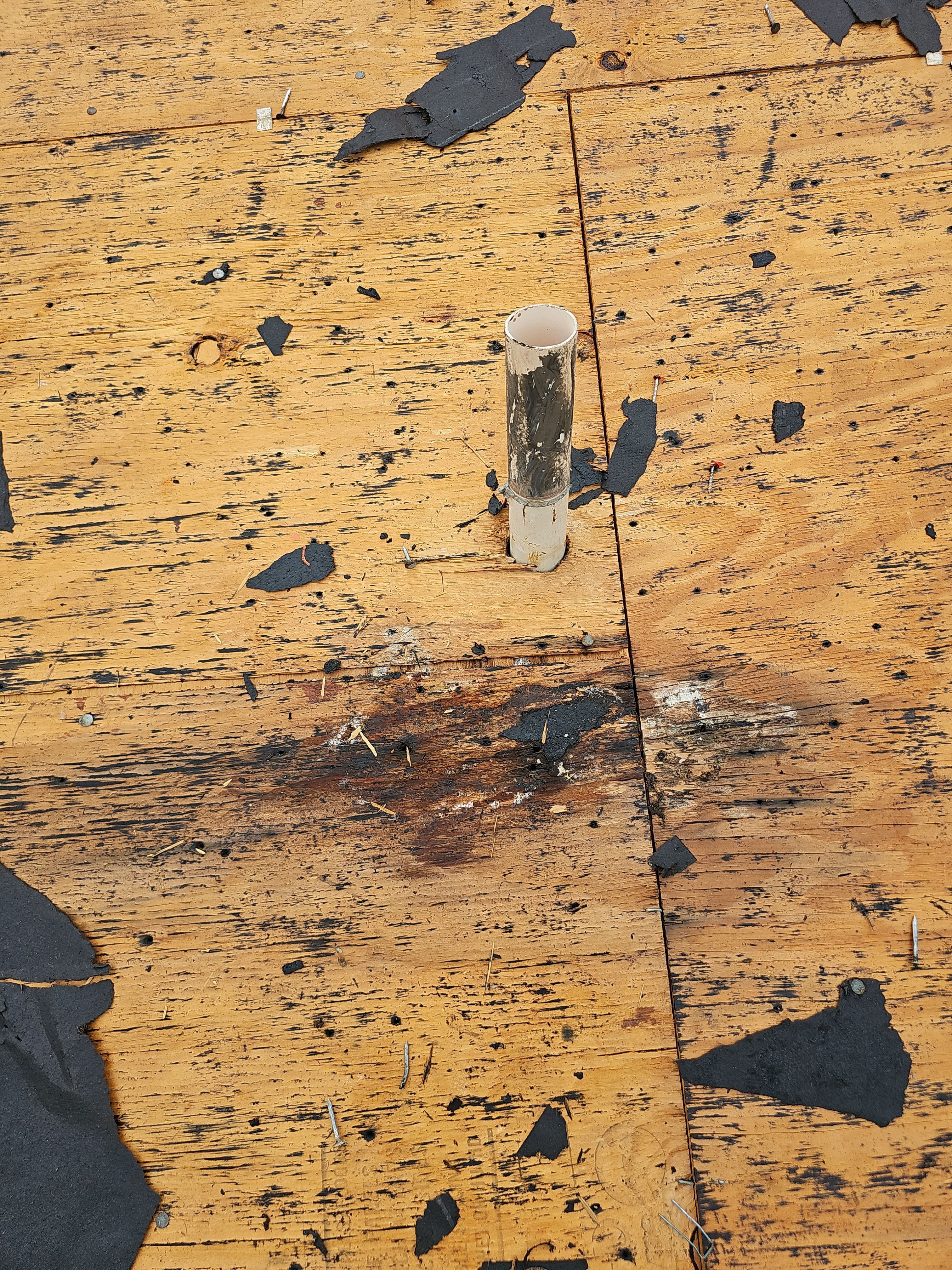 "Full Roof Replacement Due to Hail and Water Damage – Before & After" by road roofing llc