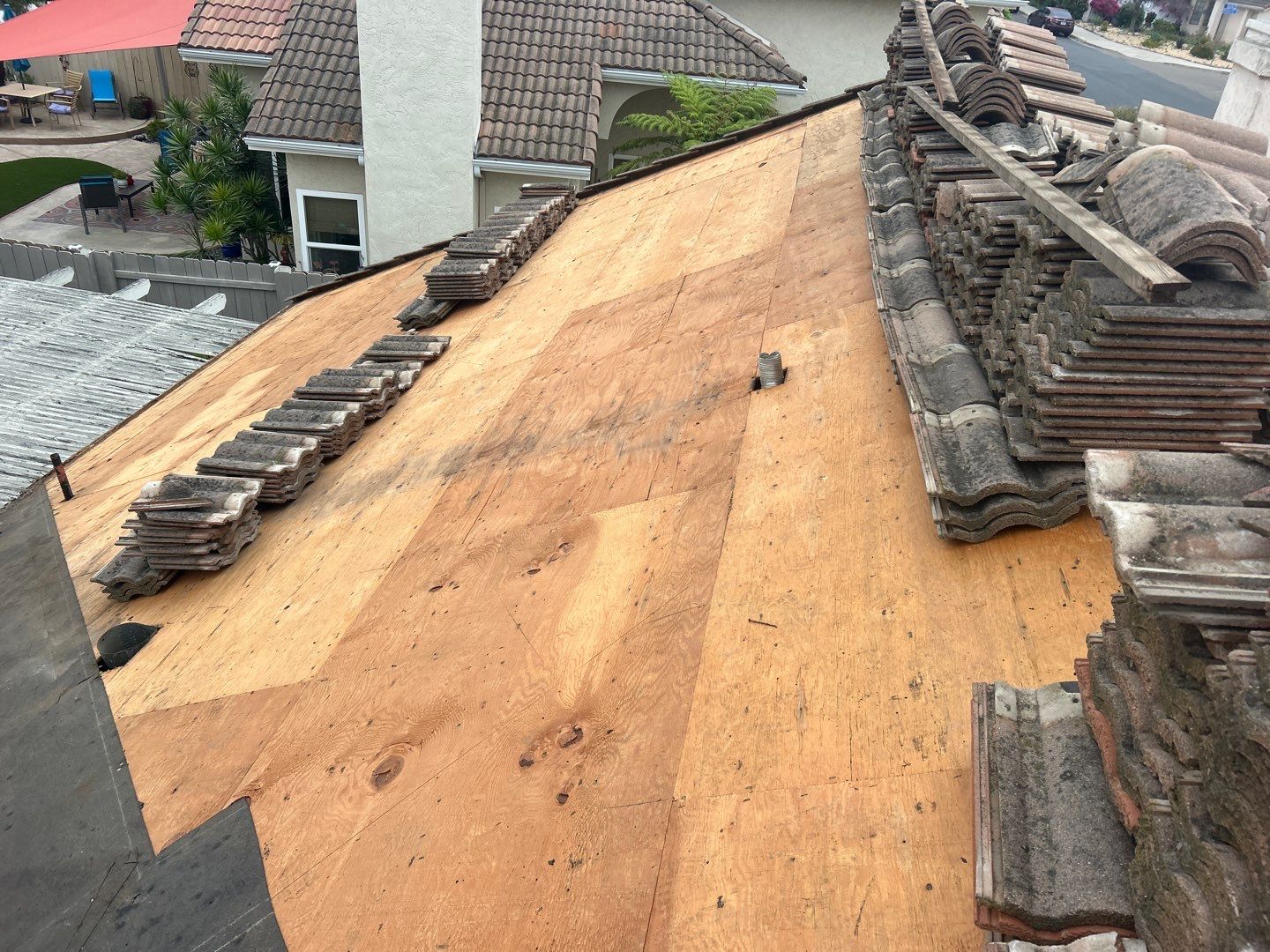 Comprehensive Concrete Tile Roof Replacement and Structural Wood Repair in Chula Vista by Reliable Roofing San Diego Inc.