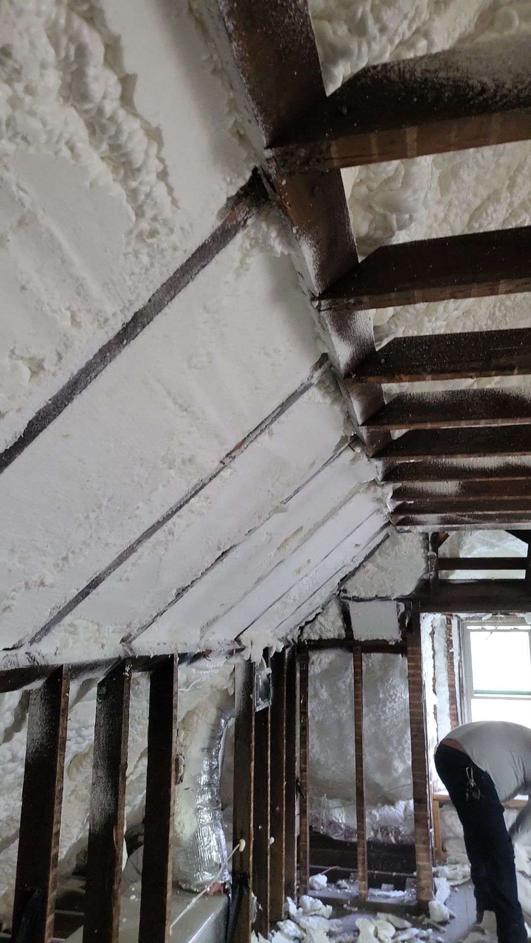 Interior spray foam application by SPF Services 