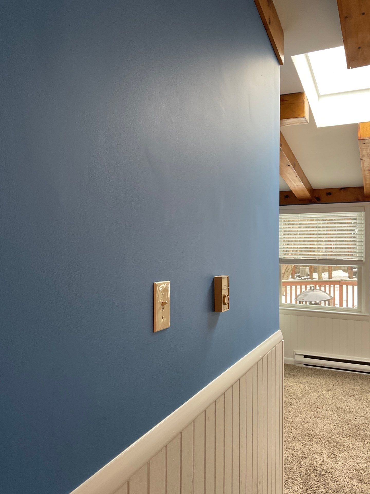A Fresh Family Room Transformation with Sky Blue Walls by Groovy Hues