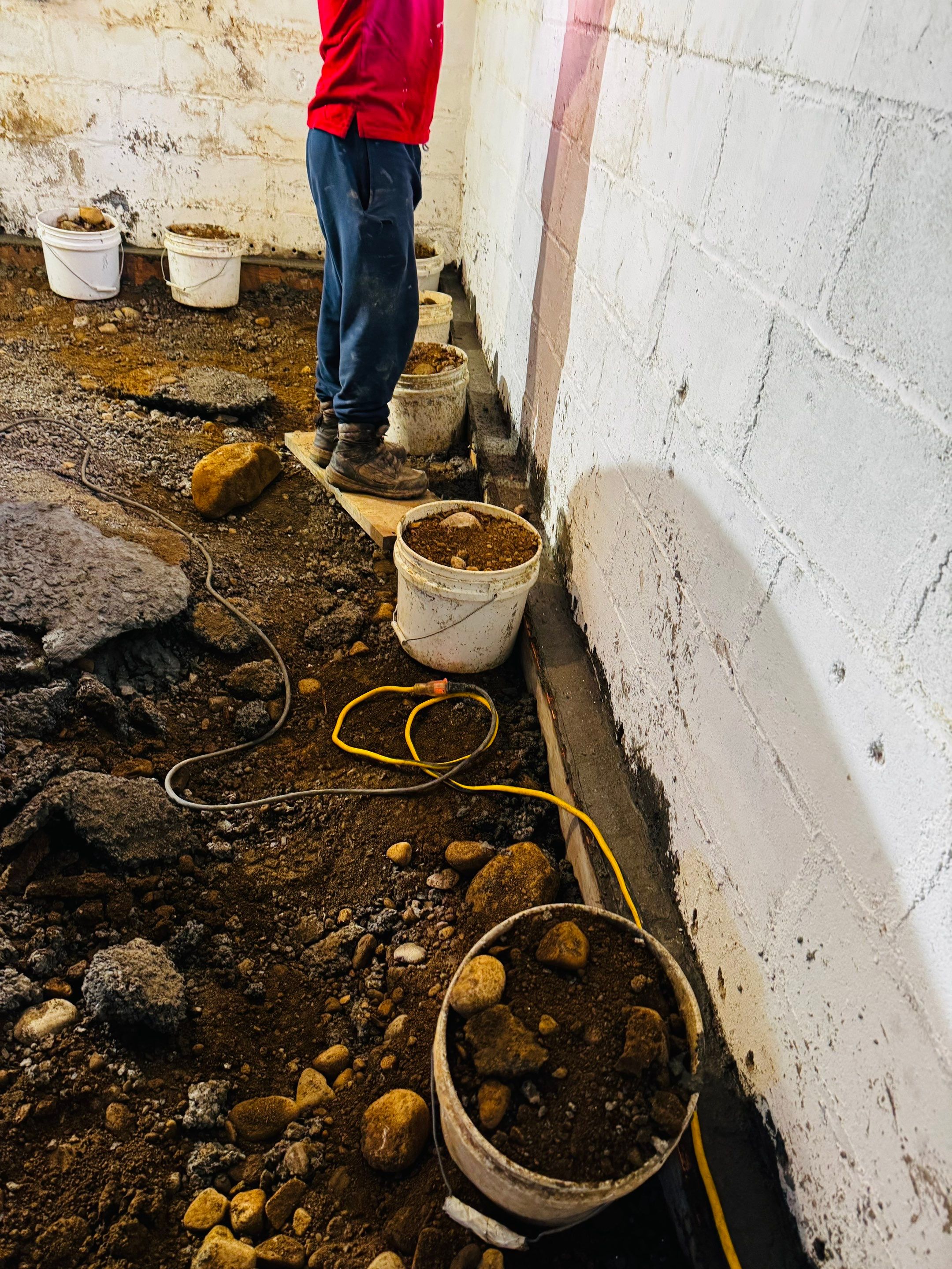 Concrete Floor Replacement and Interior French Drain Project in Morris Plains, New Jersey by Pure Service Pro, LLC 