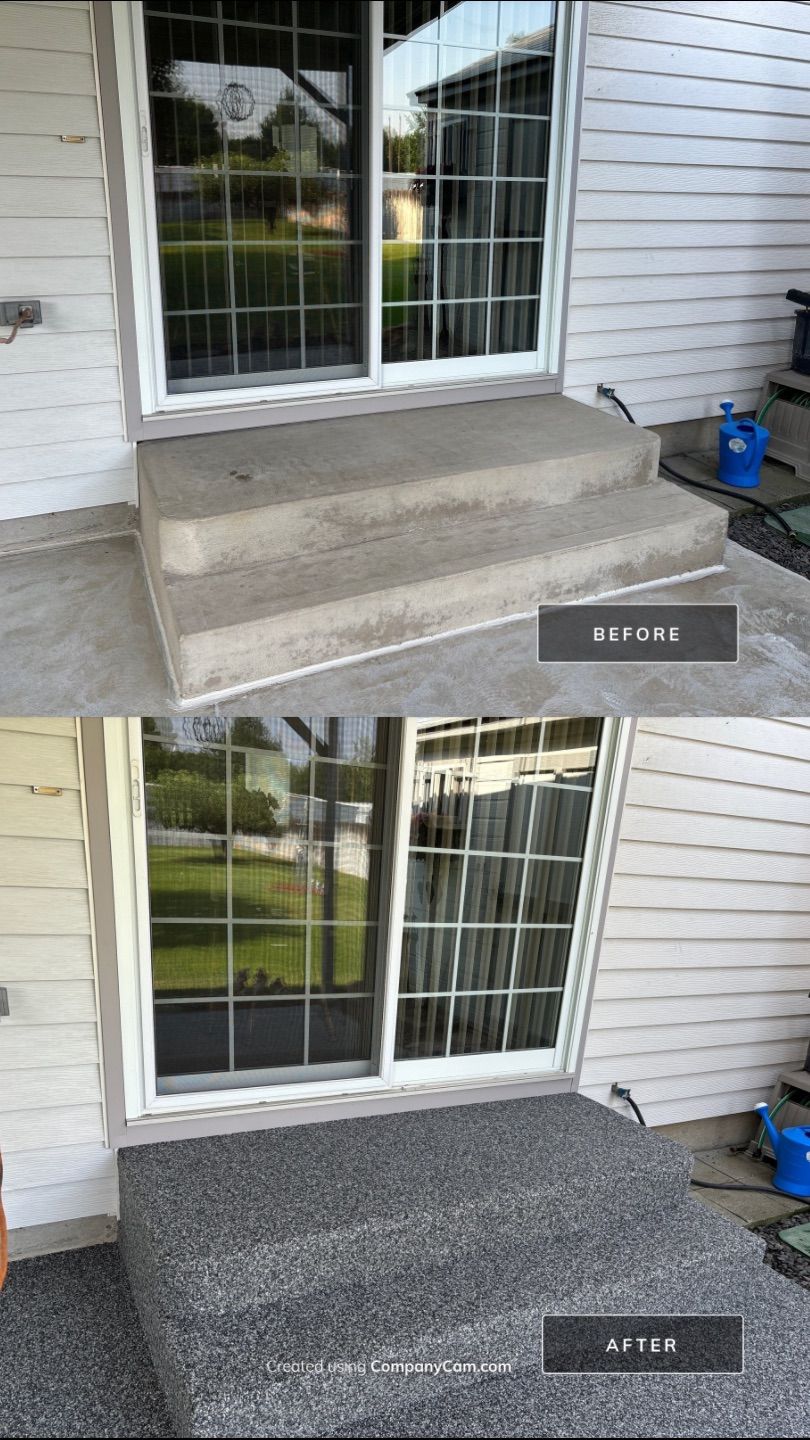Front and Back Patio Makeover for Oscar by Mr. Mudd Concrete
