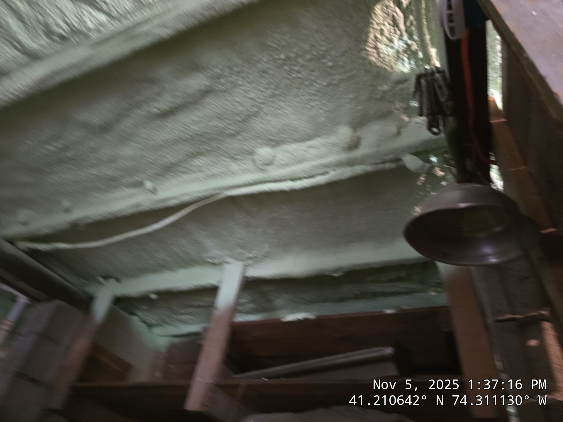 Basement Ceiling using Closed Cell Spray Foam by NYS Foam & Energy