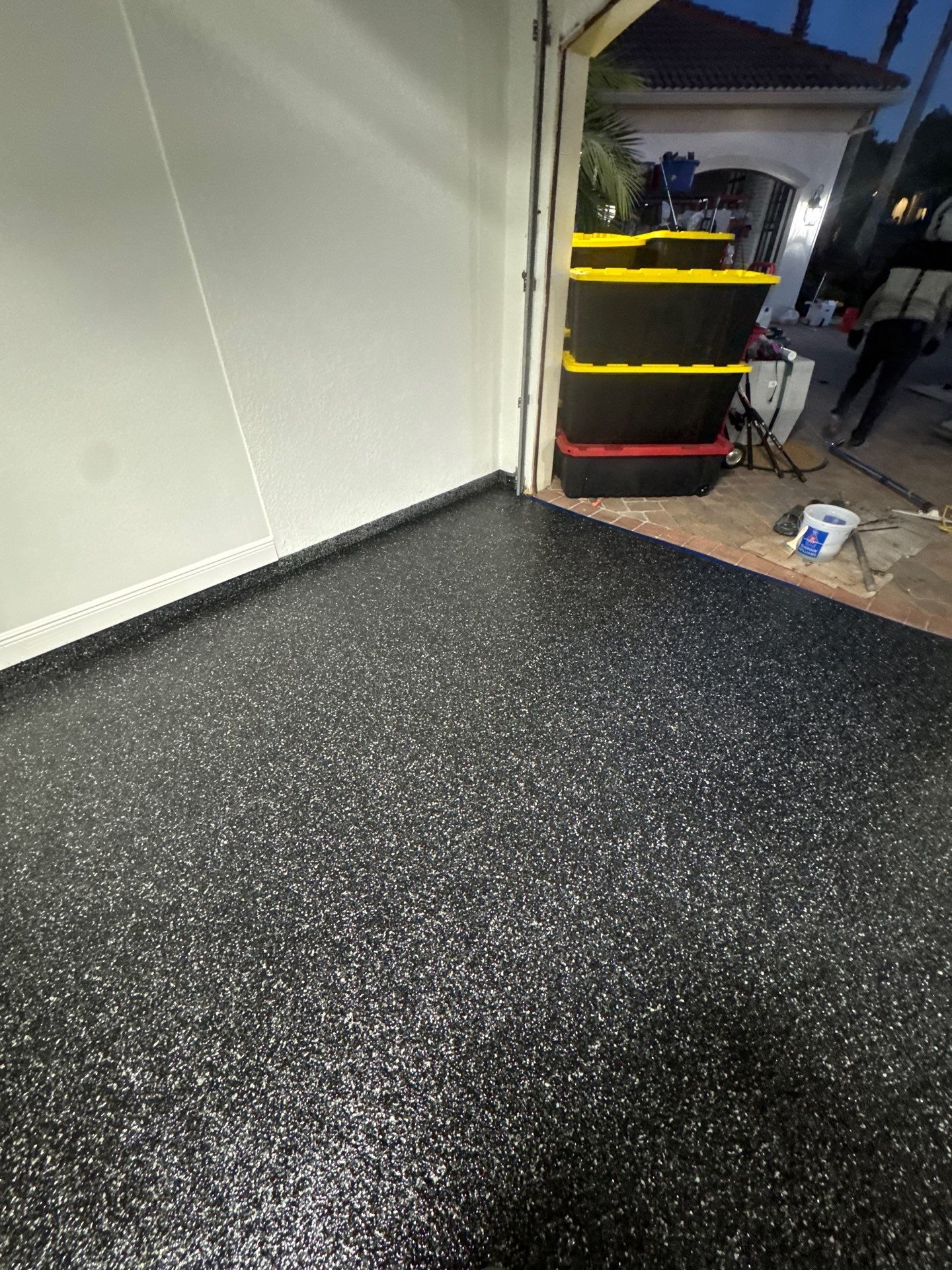 Carbon Flake Garage Floor Coating by Performance Floors & Coating