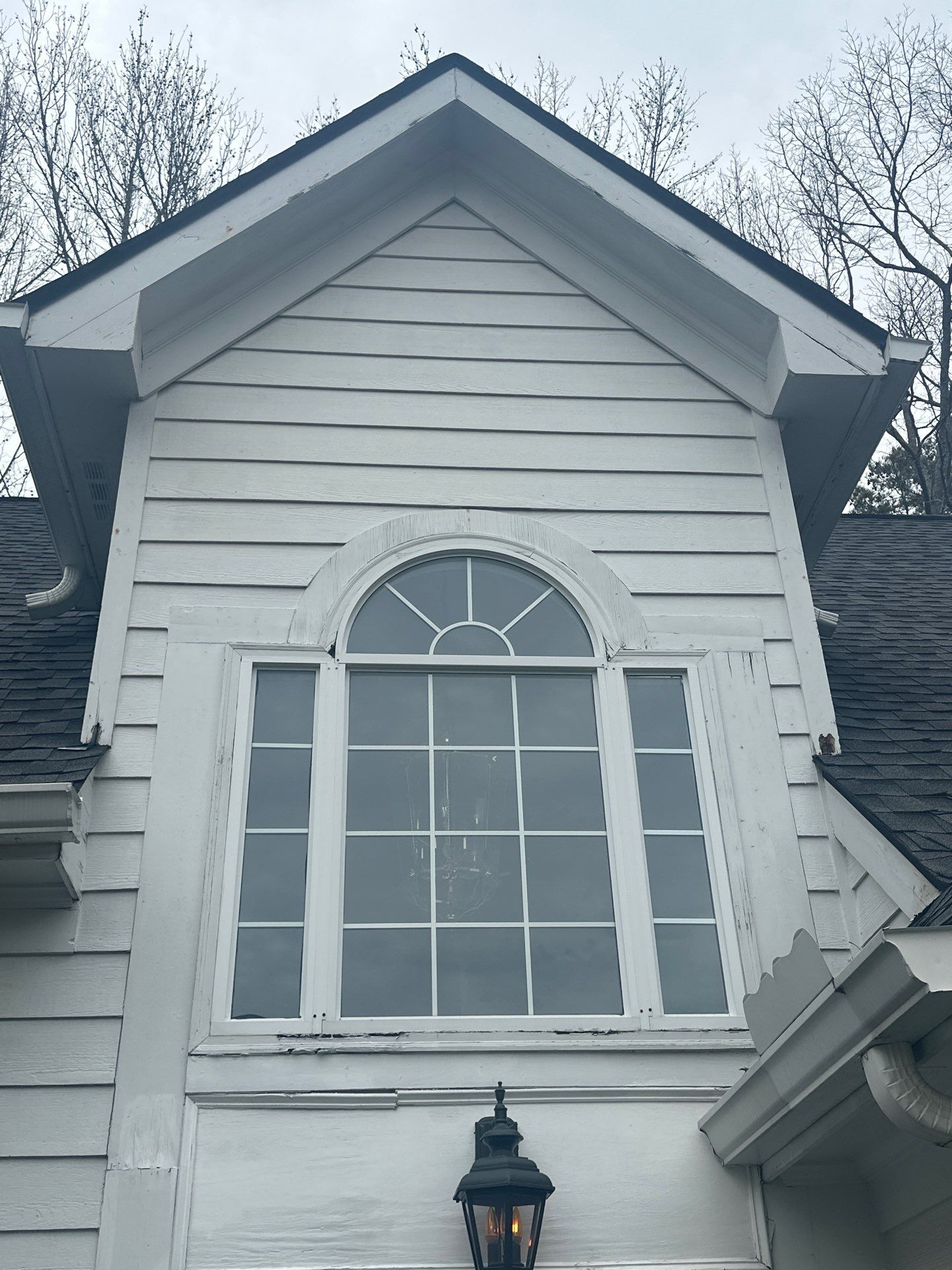 Alpharetta, GA Siding & Exterior Painting with Black Trim Before & After by Nelson Exteriors