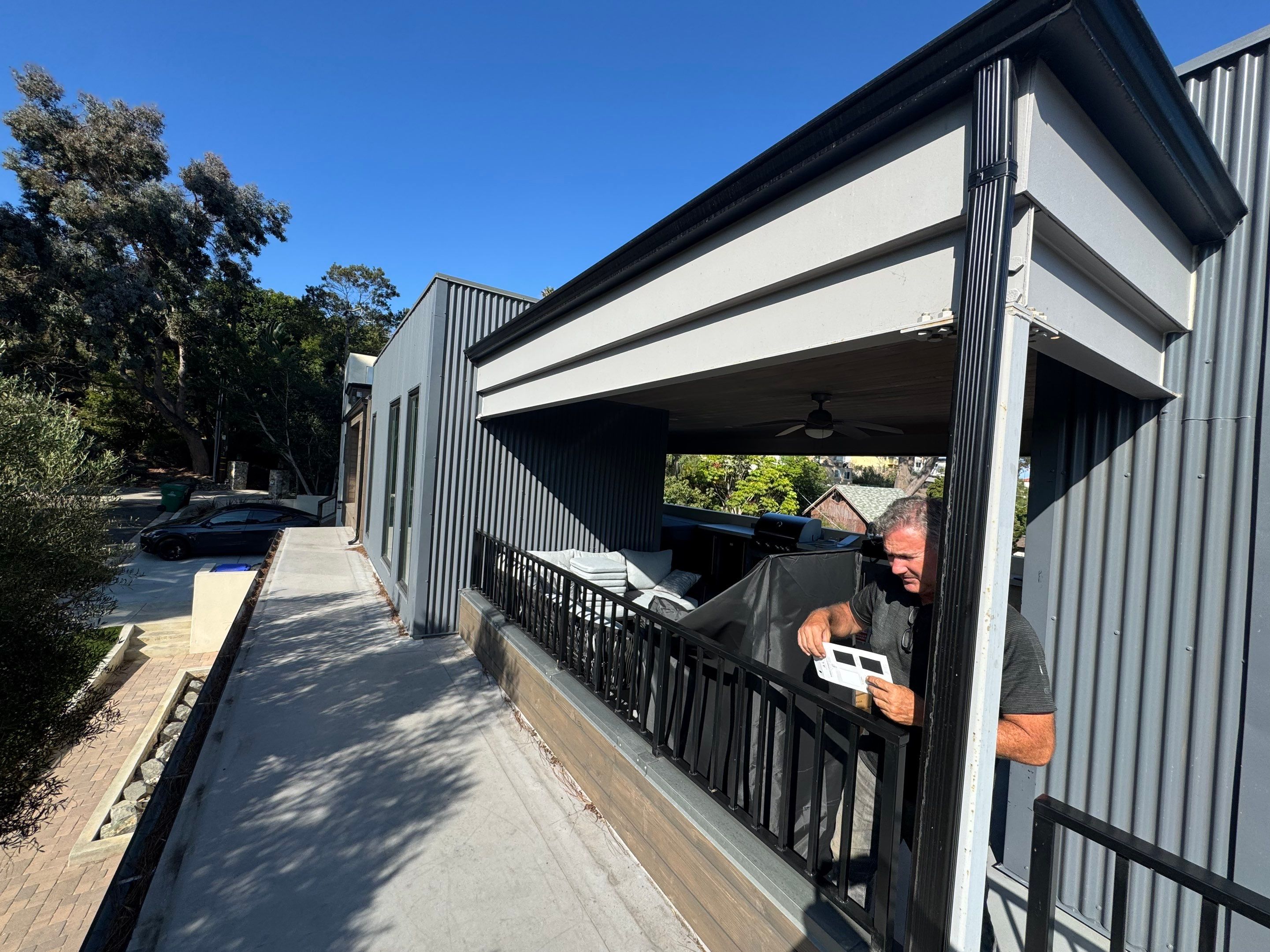 Custom Exterior Retractable Screen Installation in Point Loma by Q Blinds