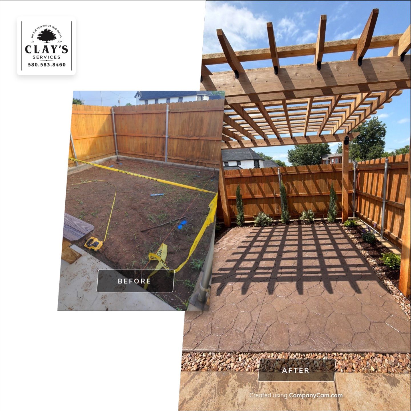 Outdoor Living Area by Clays Services Inc