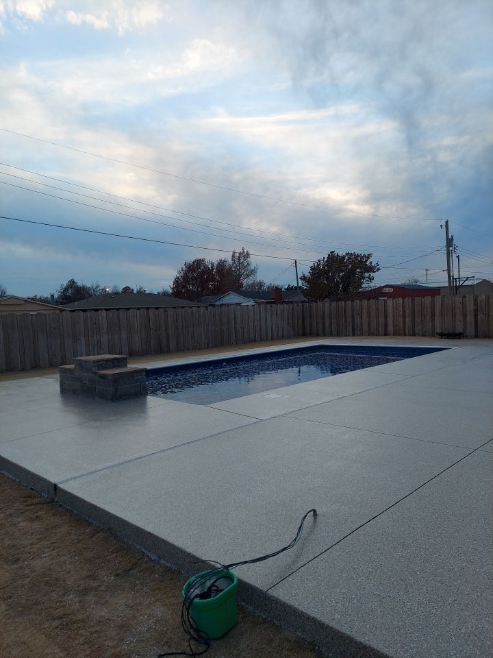 Patio & Pool Deck Install with Pebble Beach by Copperhead Coatings