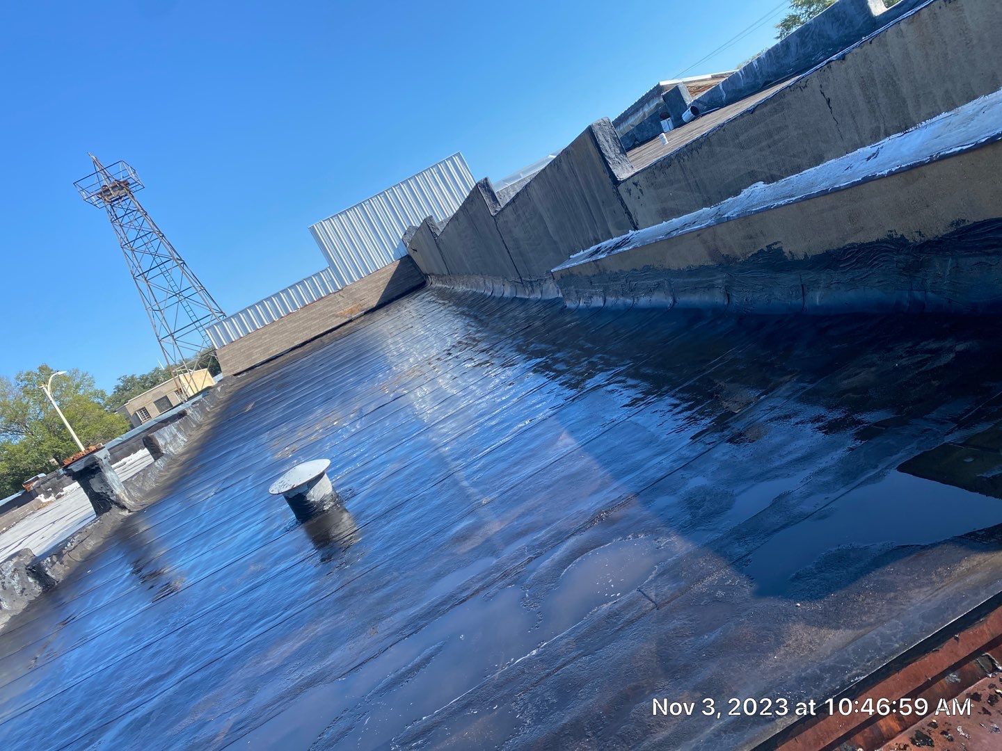 Downtown Gladewater Commercial Foam Roof Restoration – SPF + High-Tensile Acrylic by All Star Roofing LLC