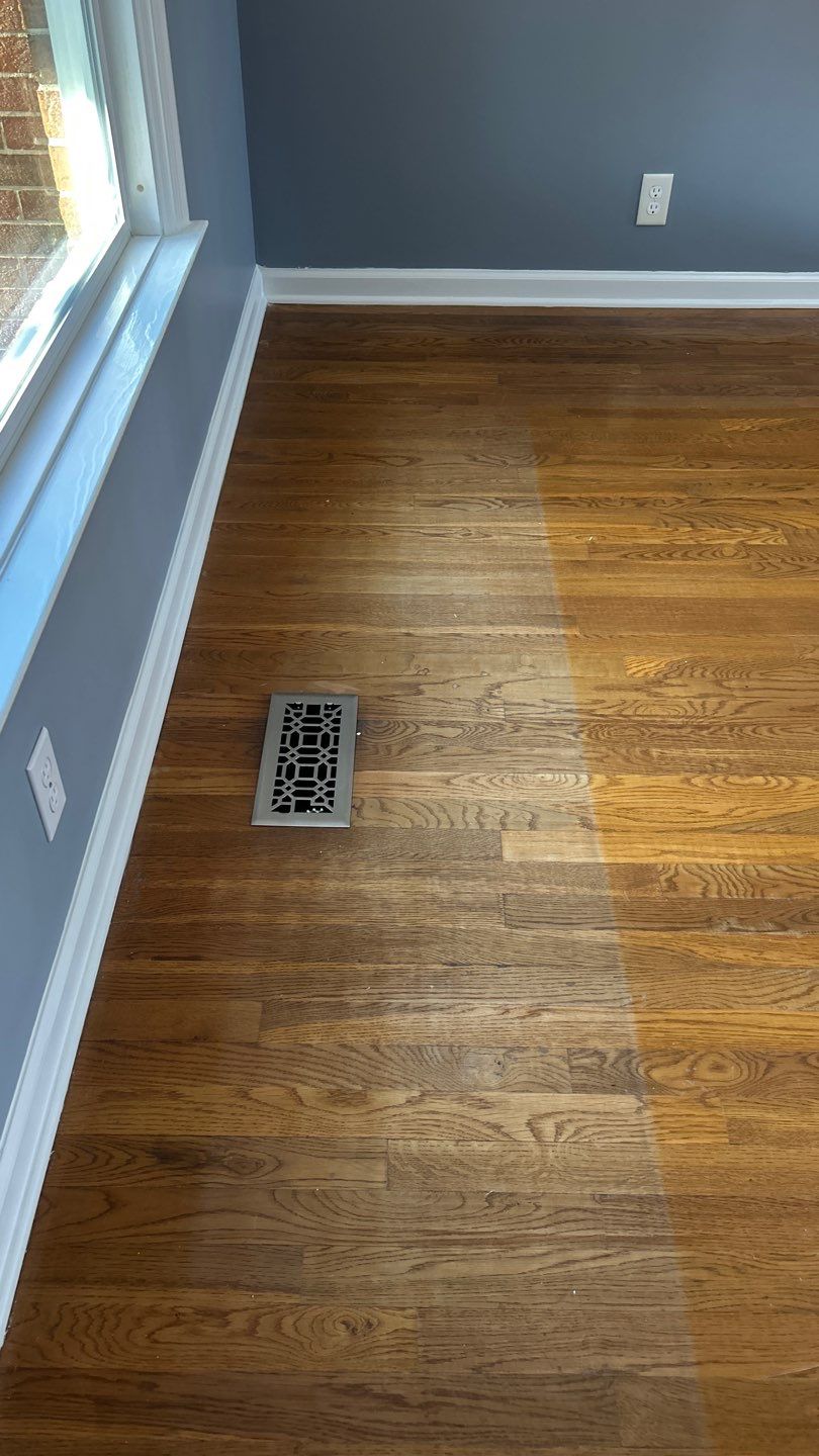 Refinished well-loved hardwoods for home sale by Footprints Floors of Nashville