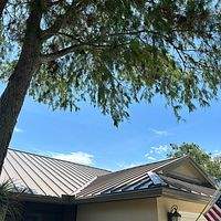 24ga 1.5" Mechanical Seam Buckskin  by Total Roofing System The Metal Roof Experts