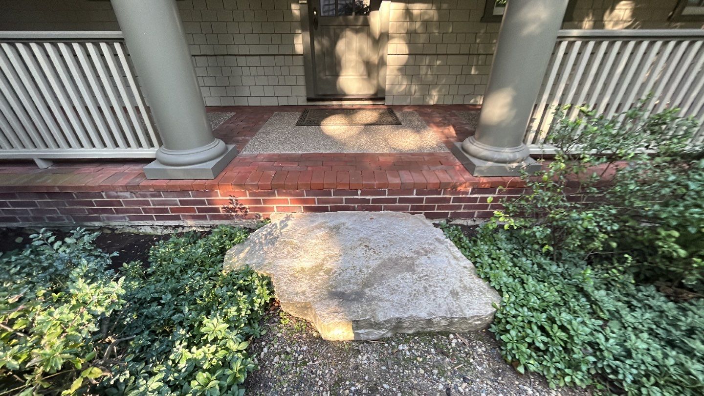 natural stone using Algaecide, soft wash soap by Northern Power Washing LLC.