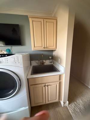 Laundry Room Interior Painting and Cabinetry Update in Waterford Township