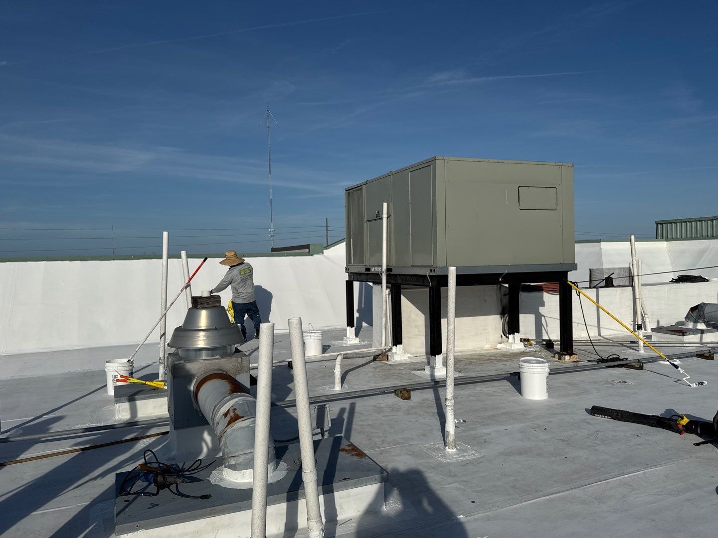 Commercial White Silicone Roof Coating for Hotel in Oldsmar by CES Roofing