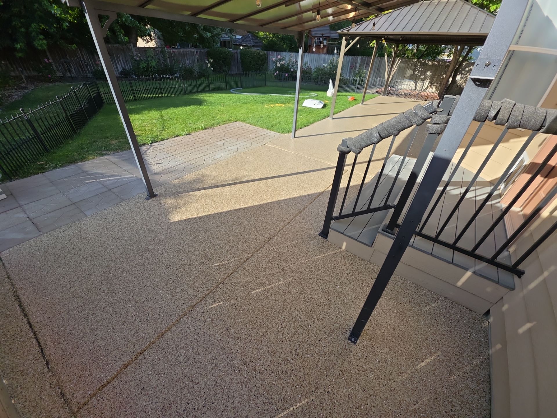 Patio Transformation using Pecan by Croc Coatings, LLC