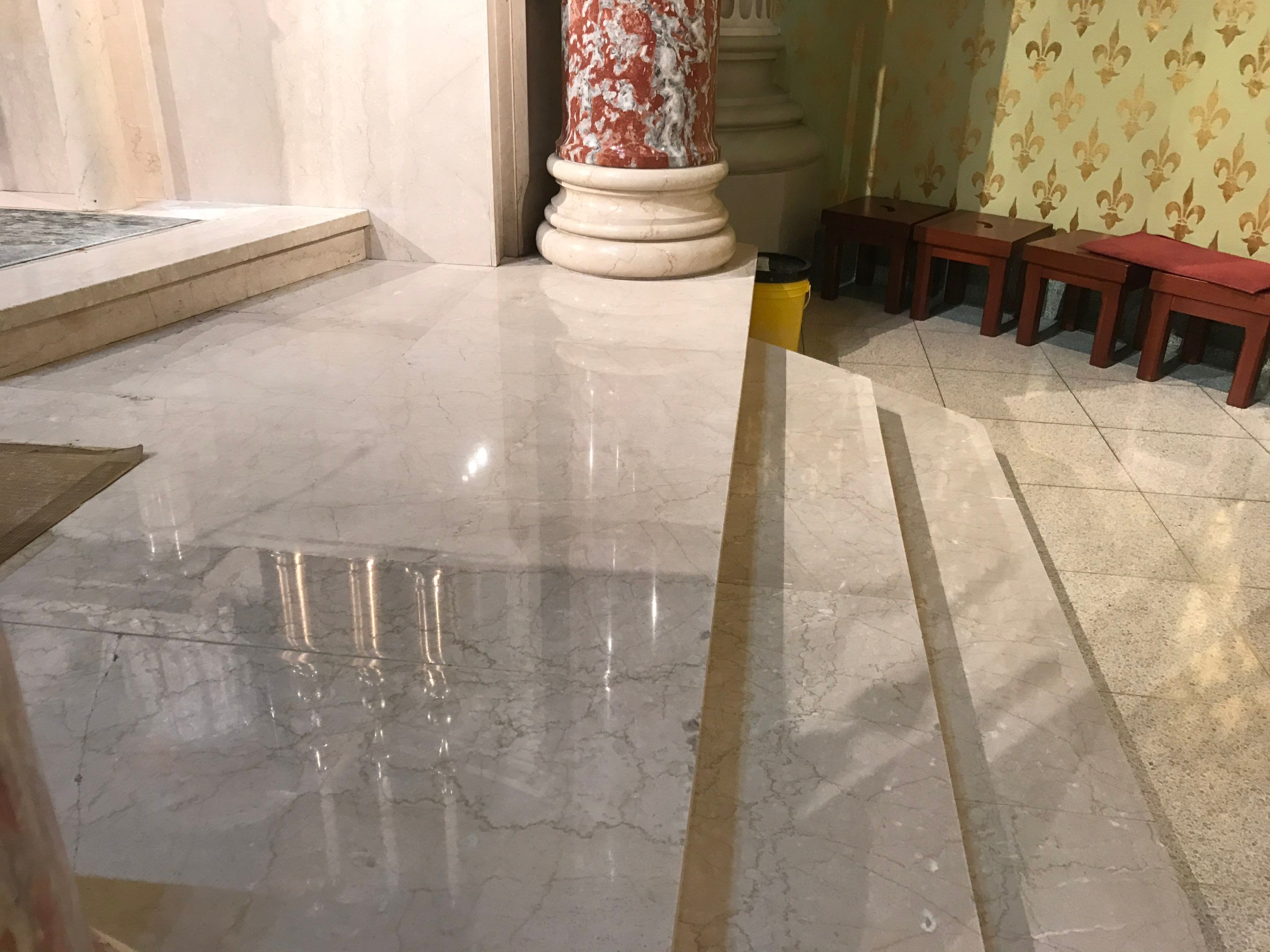 Marble Restoration for the Cathedral Basilica of the Immaculate Conception by Cornerstone Hard Surface Restoration 