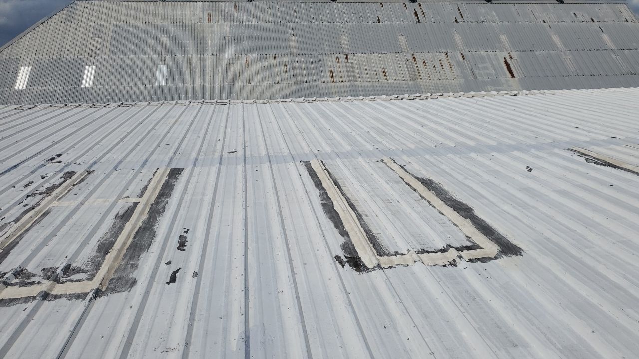 Commercial Roofing Installation using GAF 10 Year Acrylic System by Lighthouse Roofing