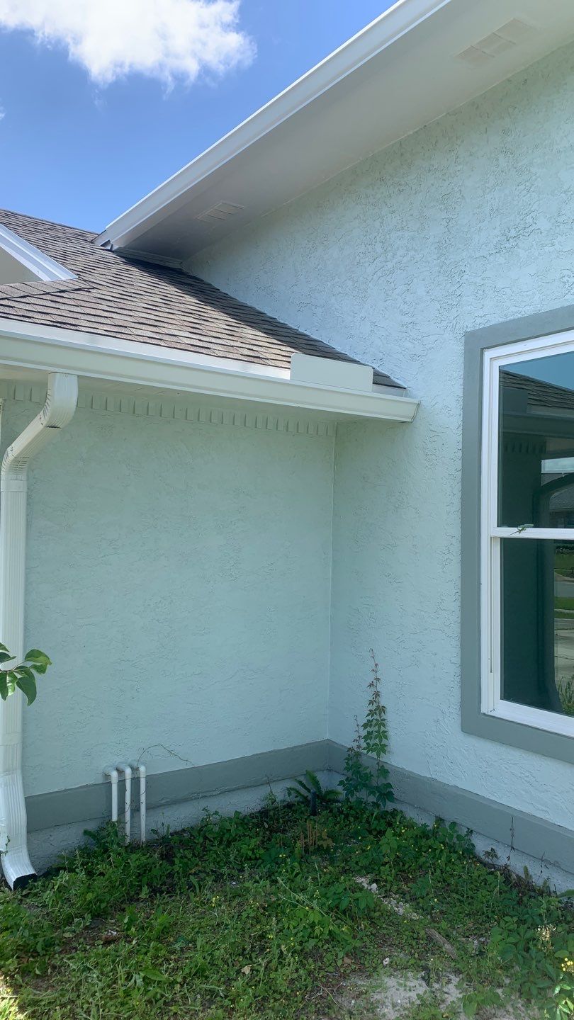 Seamless Gutter Installation using White K-Style Seamless Gutters by Gutter Professors