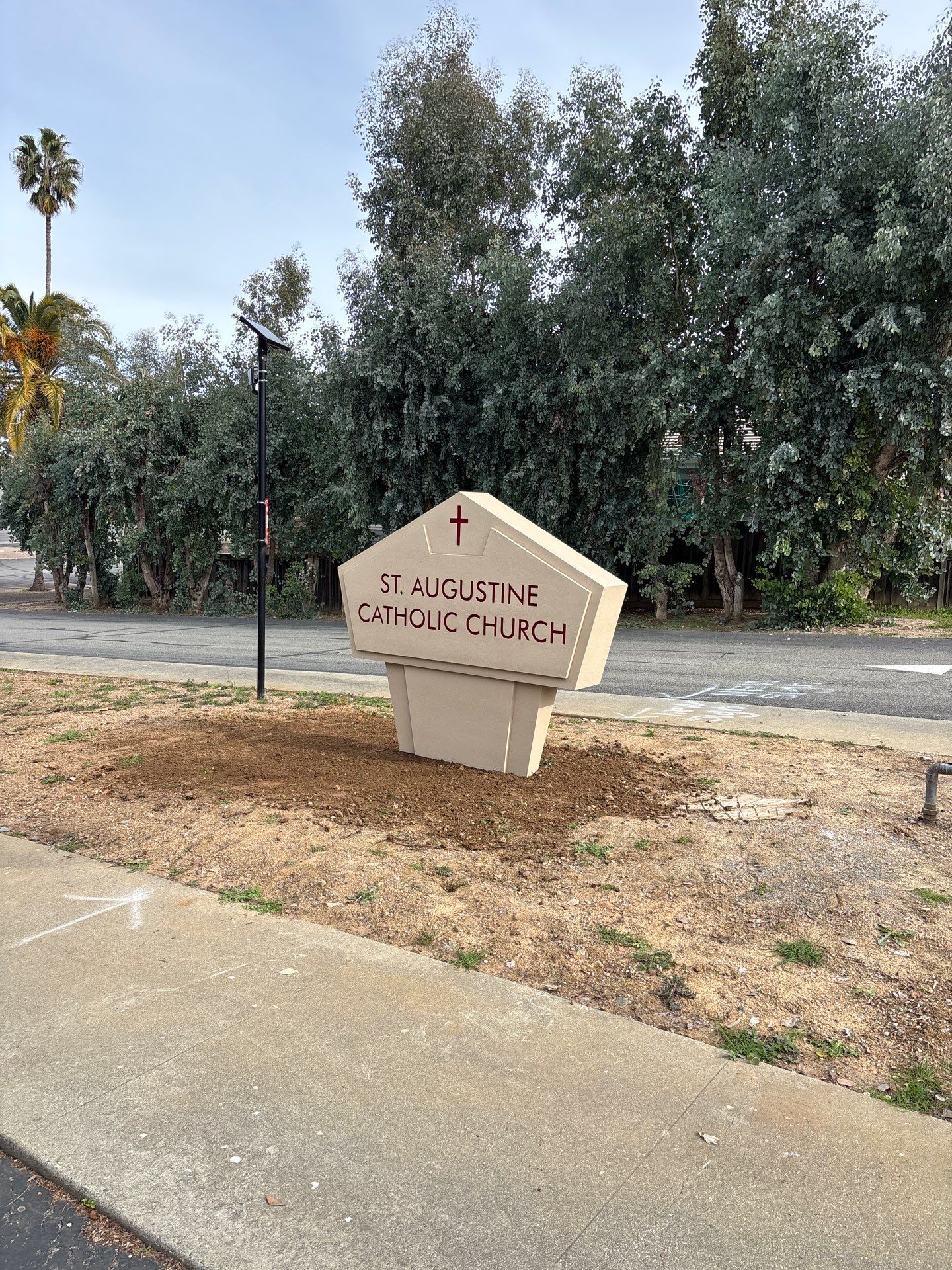 Custom Aluminum Monument Sign at Saint Augustine’s Church by City Signs