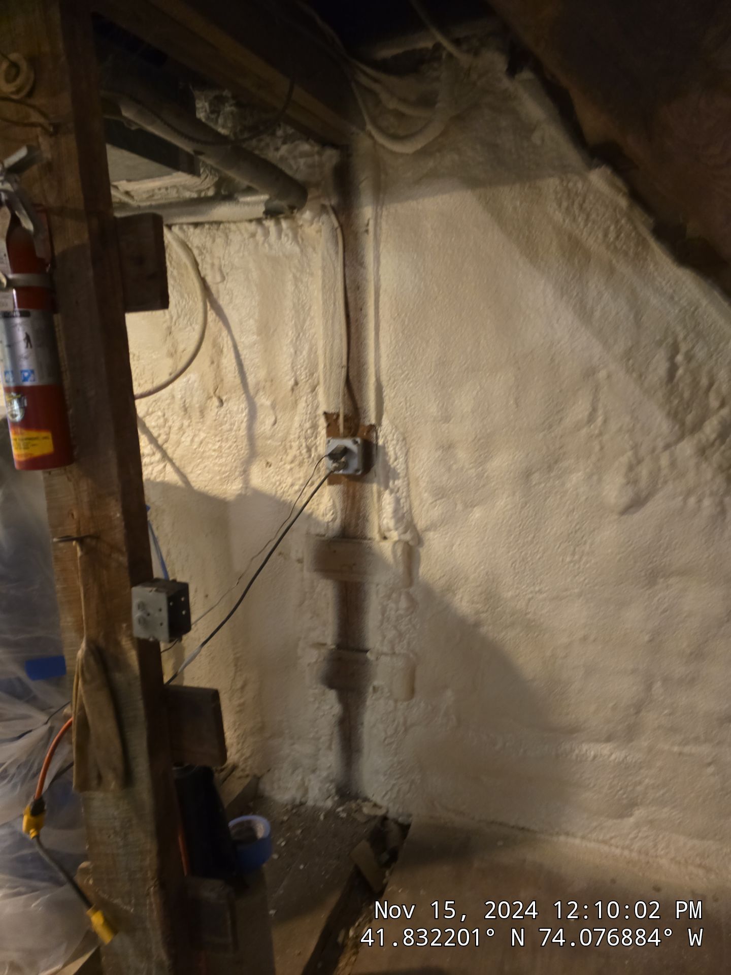Basement Exterior Walls using Closed Cell Spray Foam by NYS Foam & Energy