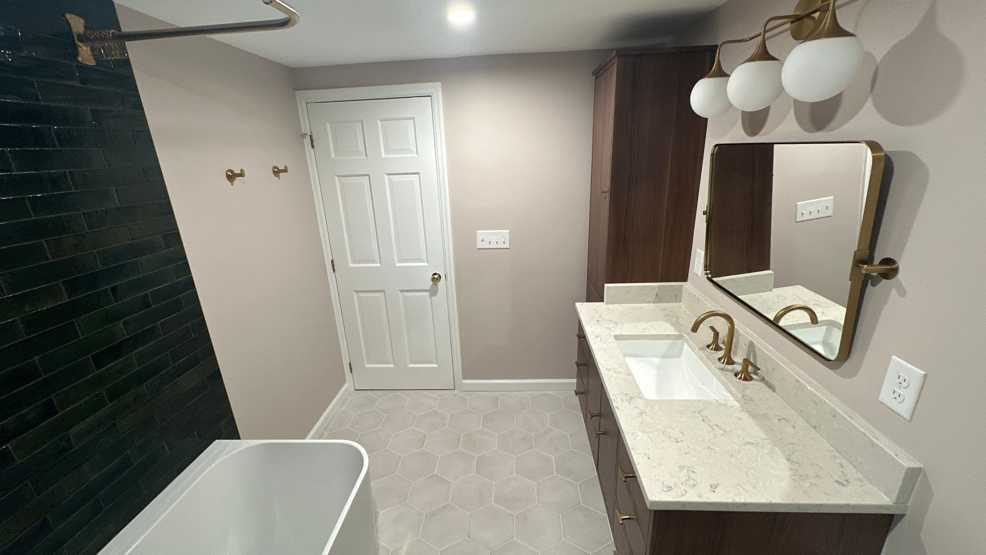 Brandt Double Bathroom Remodel by Integrity Tile and Home LLC