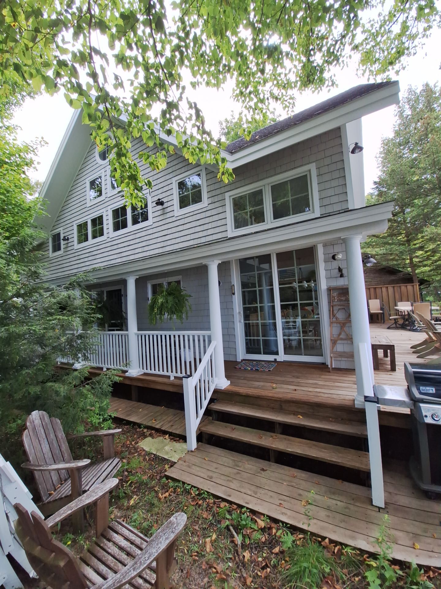 Lakefront Deck Pressure Washing, Exterior Wood Staining, and Painting in West Olive MI by Gordon Painting