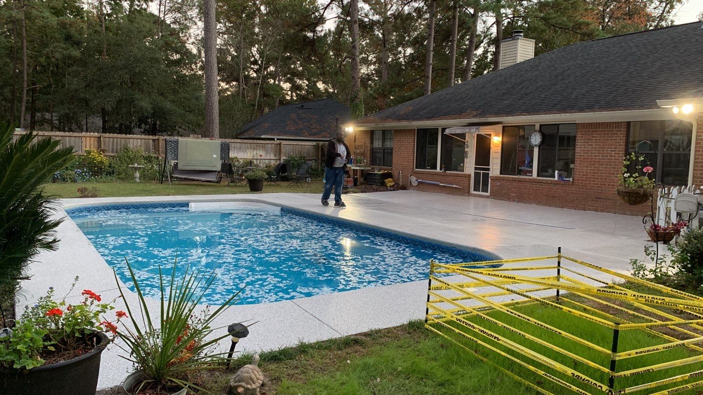 Bob's Beautiful Pool by Deese Elite Concrete Coatings