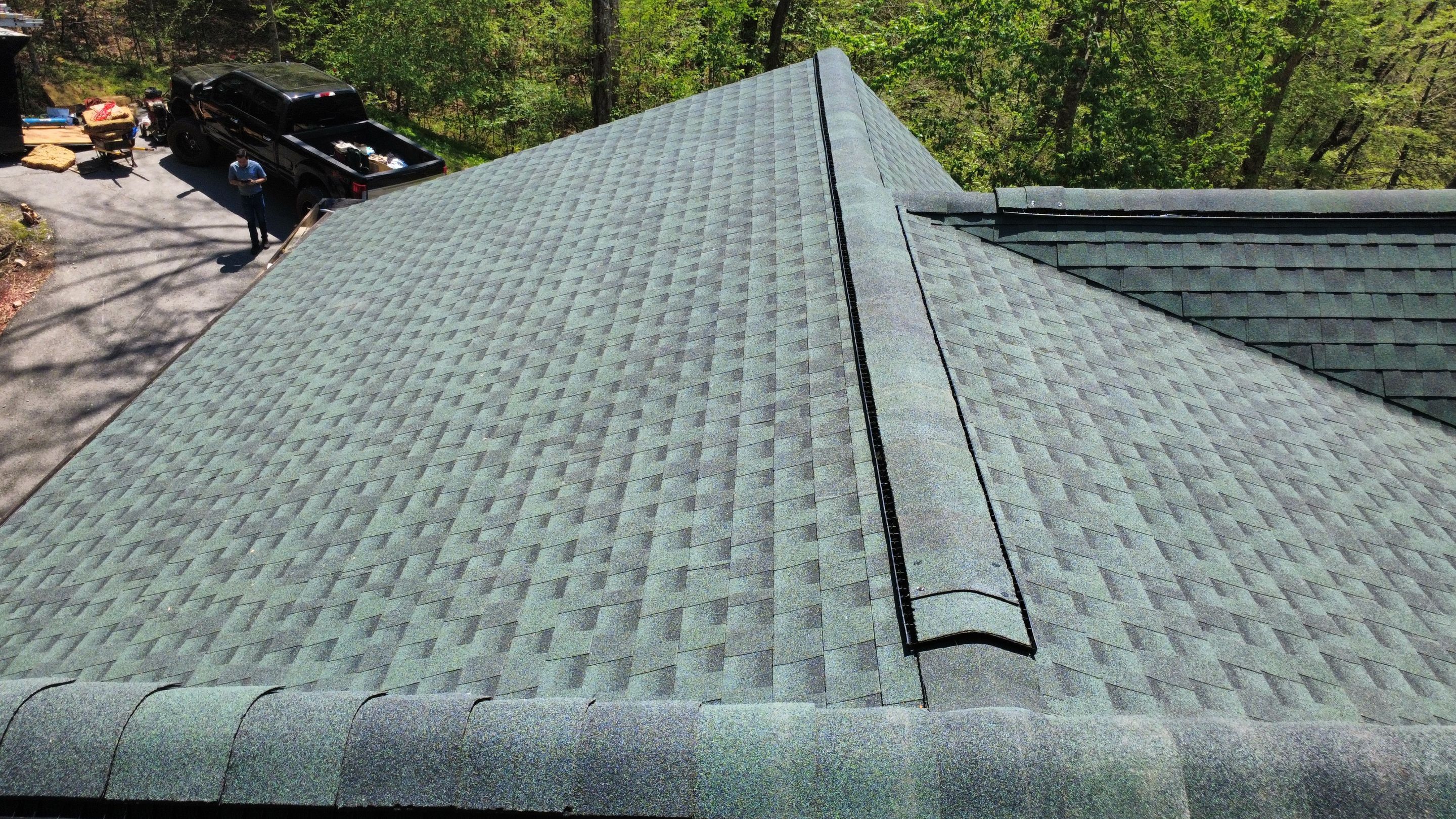 Blue Ridge, GA Roof Replacement GAF Timberline HDZ Hunter Green by Reset Roofing